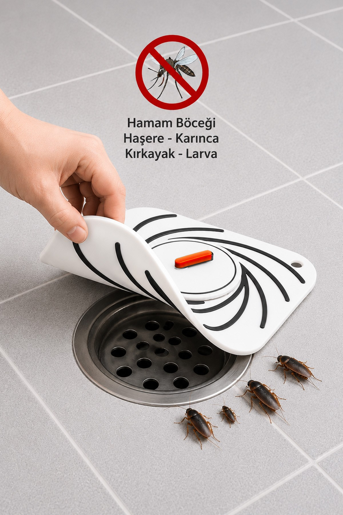 Beyaz Silikon Gider Kapağı Delikli Koku Önleyici Lavabo Süzgeci Banyo Mutfak Gider Matı