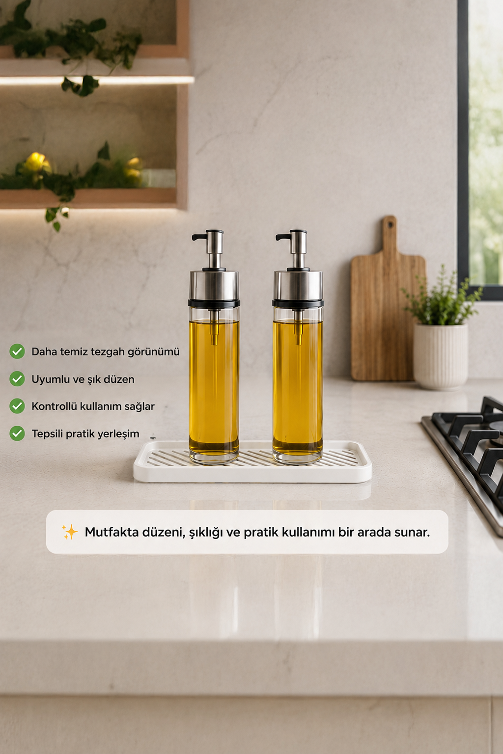 Beyaz Silikon Yağdanlık Altlığı Kaydırmaz Mutfak Organizer Yağlık Sirkelik Standı 23x10 cm