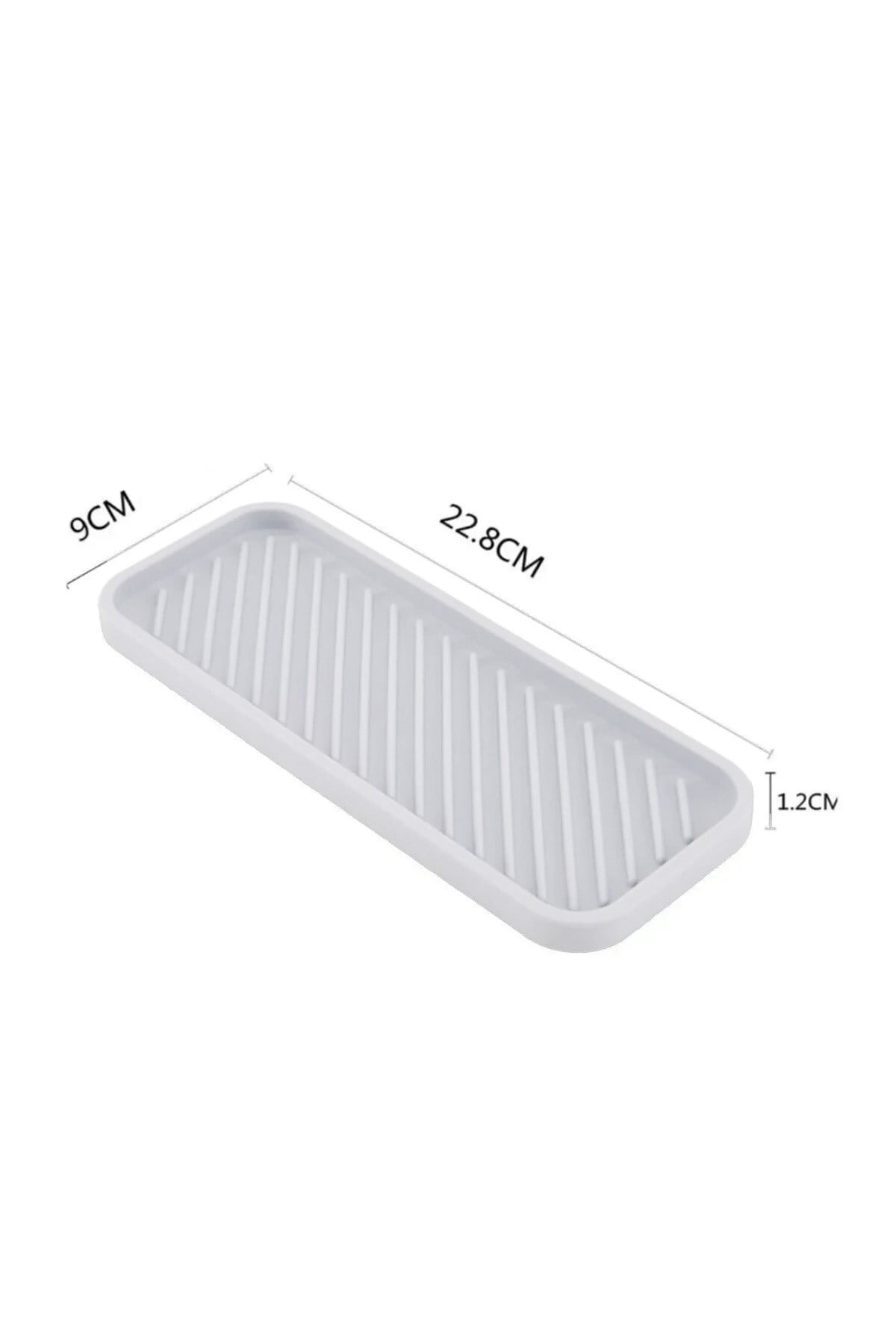 Beyaz Silikon Yağdanlık Altlığı Kaydırmaz Mutfak Organizer Yağlık Sirkelik Standı 23x10 cm