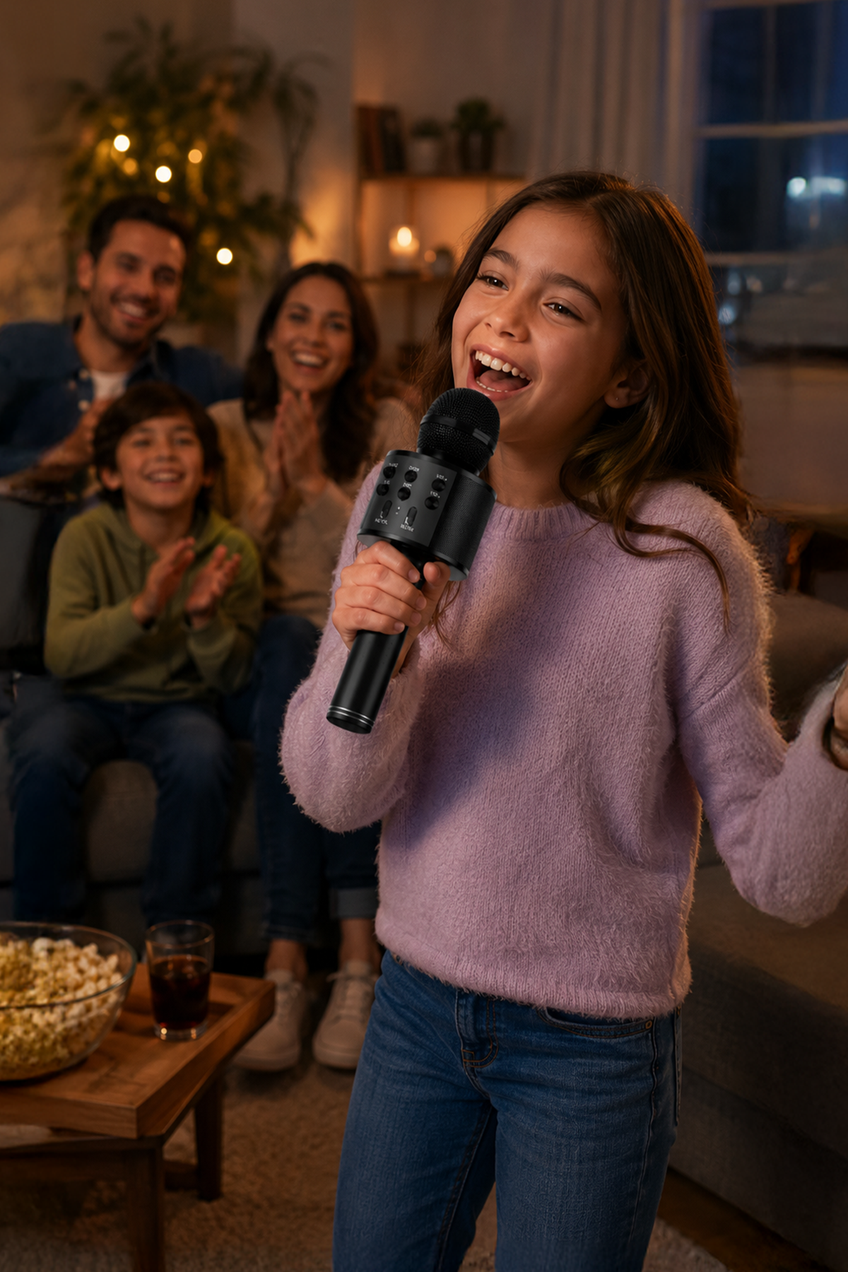 Bluetooth Karaoke Mikrofon Kablosuz Hoparlörlü Mikrofon USB Şarjlı Telefon Uyumlu