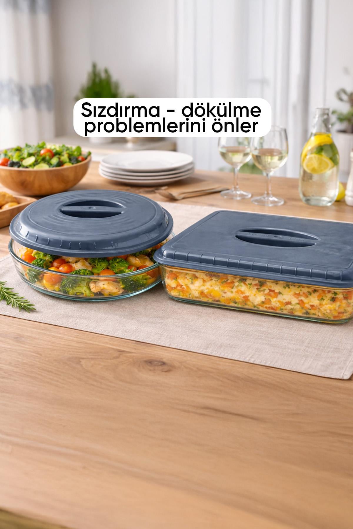 Borcam Kapağı Gri Renk Dikdörtgen ve Yuvarlak Kaplara Uyumlu Sızdırmaz Kapak Mikrodalga ve Bulaşık Makinesine Uygun Esnek Yapılı Pratik Saklama ve Koruma Sunan Borcam Kapağı
