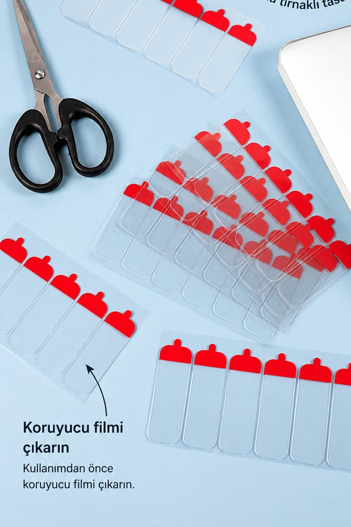 Çift Taraflı Bant 60 Parça Güçlü Yapışkanlı Kolay Açılır Montaj Bandı 18x50 mm