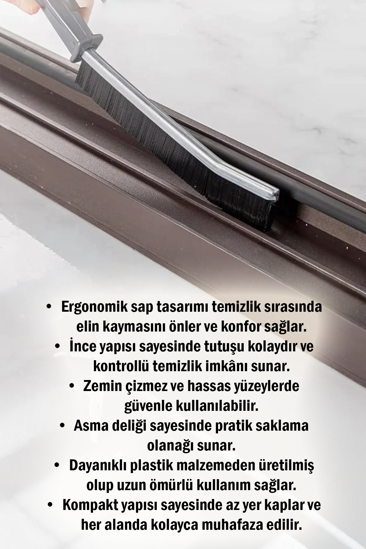 Çok Amaçlı Multi İnce Temizlik Fırçası Derz Arası Banyo Mutfak Lavabo Detay Temizleme Fırçası