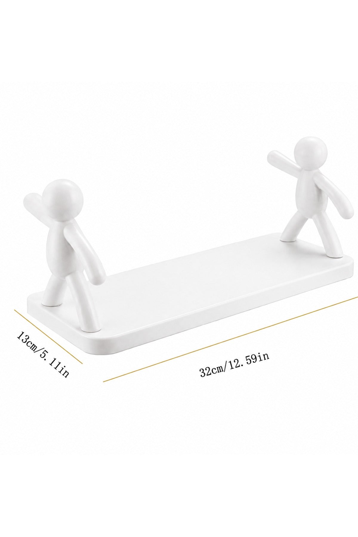 Çöp Adam Tasarımlı Yapışkanlı Mutfak, Banyo Rafı Şampuan Kozmetik Baharat Organizer 33,5 cm