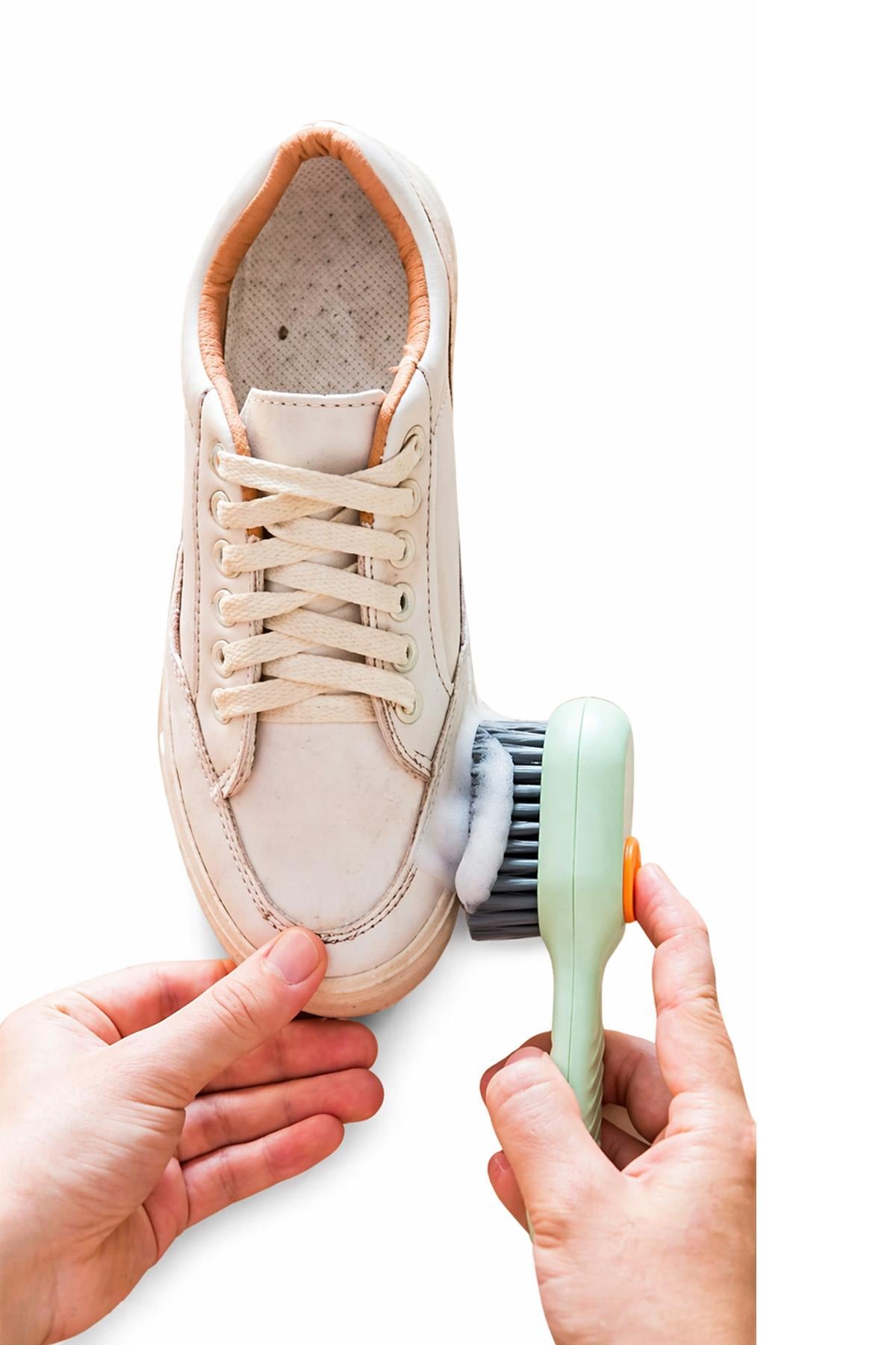Deterjan Hazneli Ayakkabı Temizleme Fırçası Sneaker Bot Temizleme Pratik Fırça Aparatı