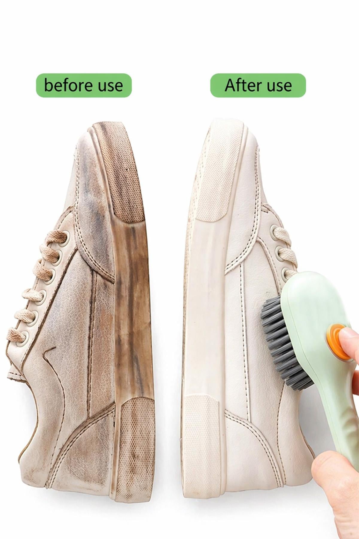 Deterjan Hazneli Ayakkabı Temizleme Fırçası Sneaker Bot Temizleme Pratik Fırça Aparatı