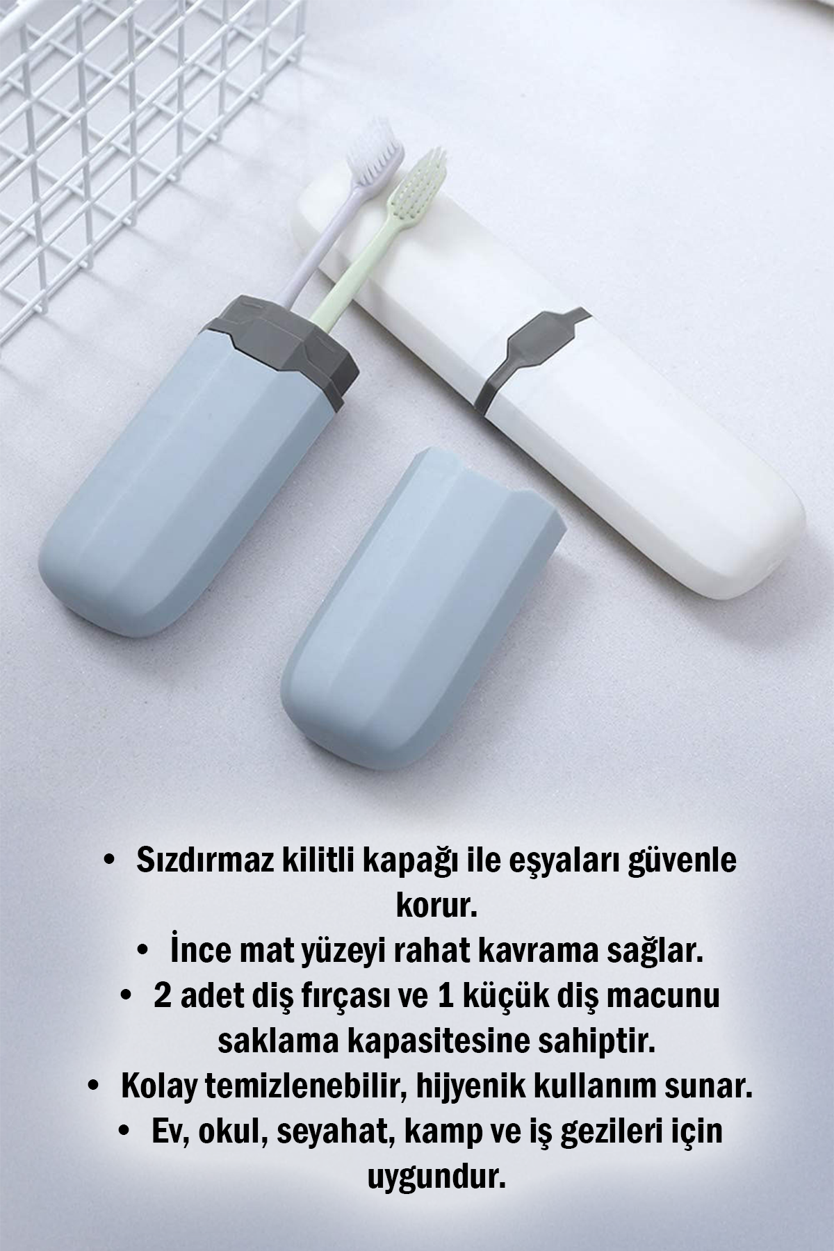 Dikdörtgen Seyahat Kutusu Organizer Seyahat Tipi Aksesuar Taşıma Kabı Gözlük Diş Macunu Saklama Kutusu Makyaj Fırçası Kutusu
