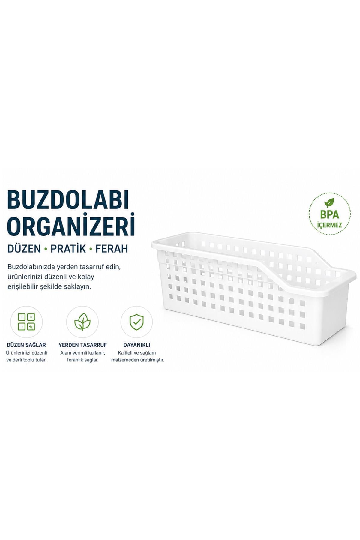Dolap İçi Düzenleyici Sepet Plastik Organizer Kutu Mutfak Banyo Raf İçi Saklama Kutusu