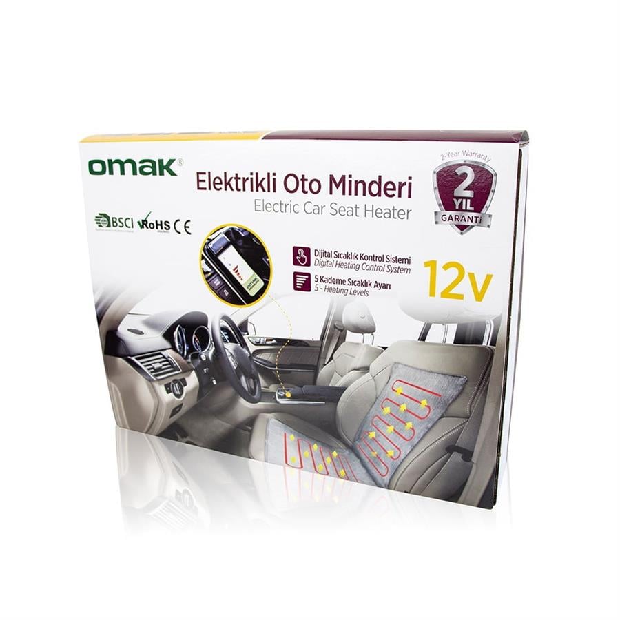Elektrikli Oto Minderi Sırtlı Dijital Kumandalı 12V