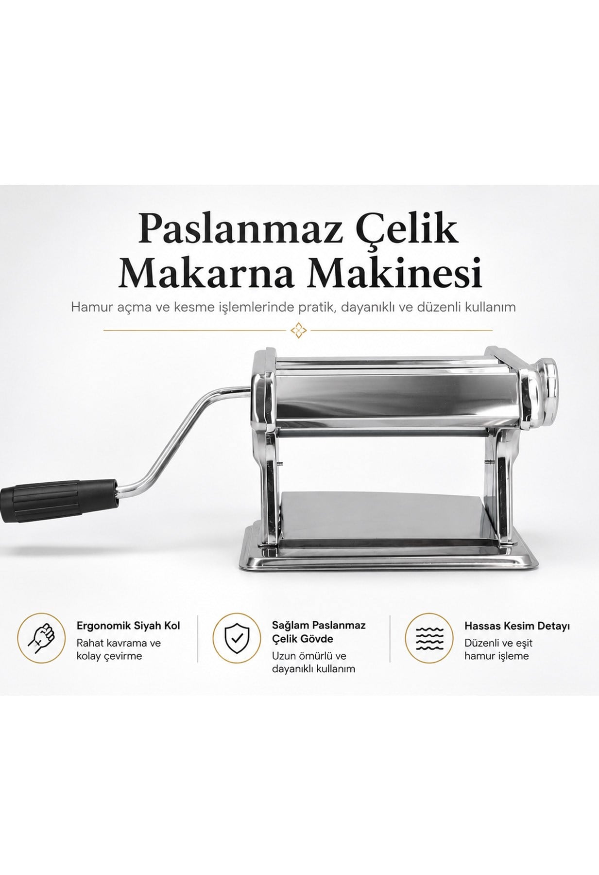 Erişte Kesme Makinesi Paslanmaz Hamur Açma Mantı Makarna Dilimleme Kesme Aparatı