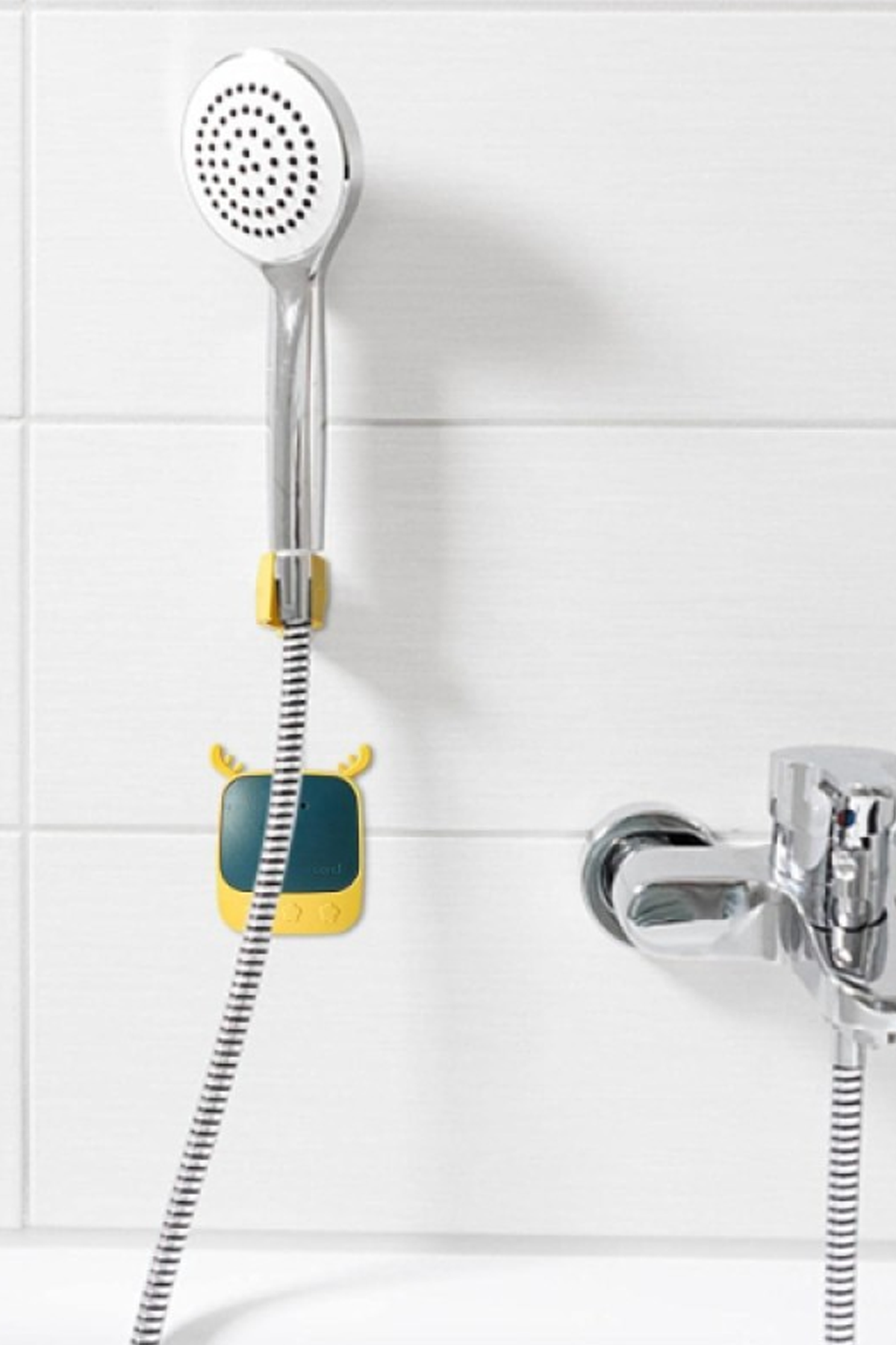 Geyik Figürlü Fön Makinesi Askısı Duvara Monte Edilen Şık Fön Tutucu Dayanıklı Banyo Organizeri