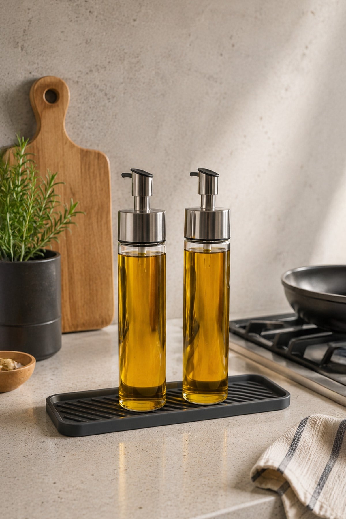 Gri Renk Silikon Yağdanlık Yağlık Sirkelik Altlığı Organizer Sunumluk Sabunluk Altlığı 23x10 Cm