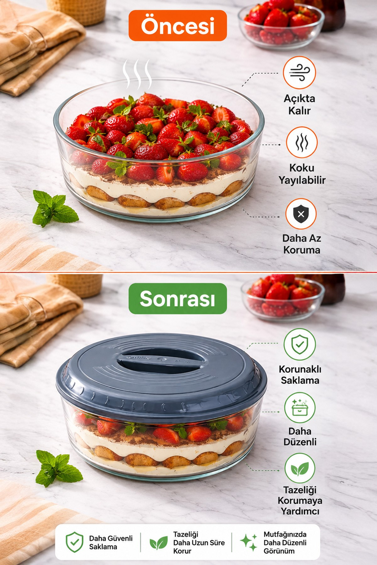Gri Renk Yuvarlak Borcam Kapağı Sızdırmaz Ve Dayanıklı Plastik Malzemeli Gıda Saklama Kapağı 29 CM