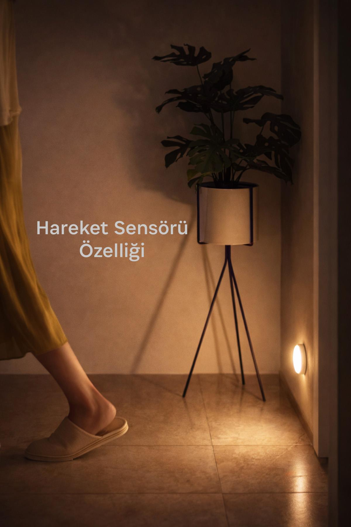 Hareket Sensörlü USB Şarjlı Beyaz LED Işık Pratik Sensörlü Lamba Kablosuz Taşınabilir Aydınlatma