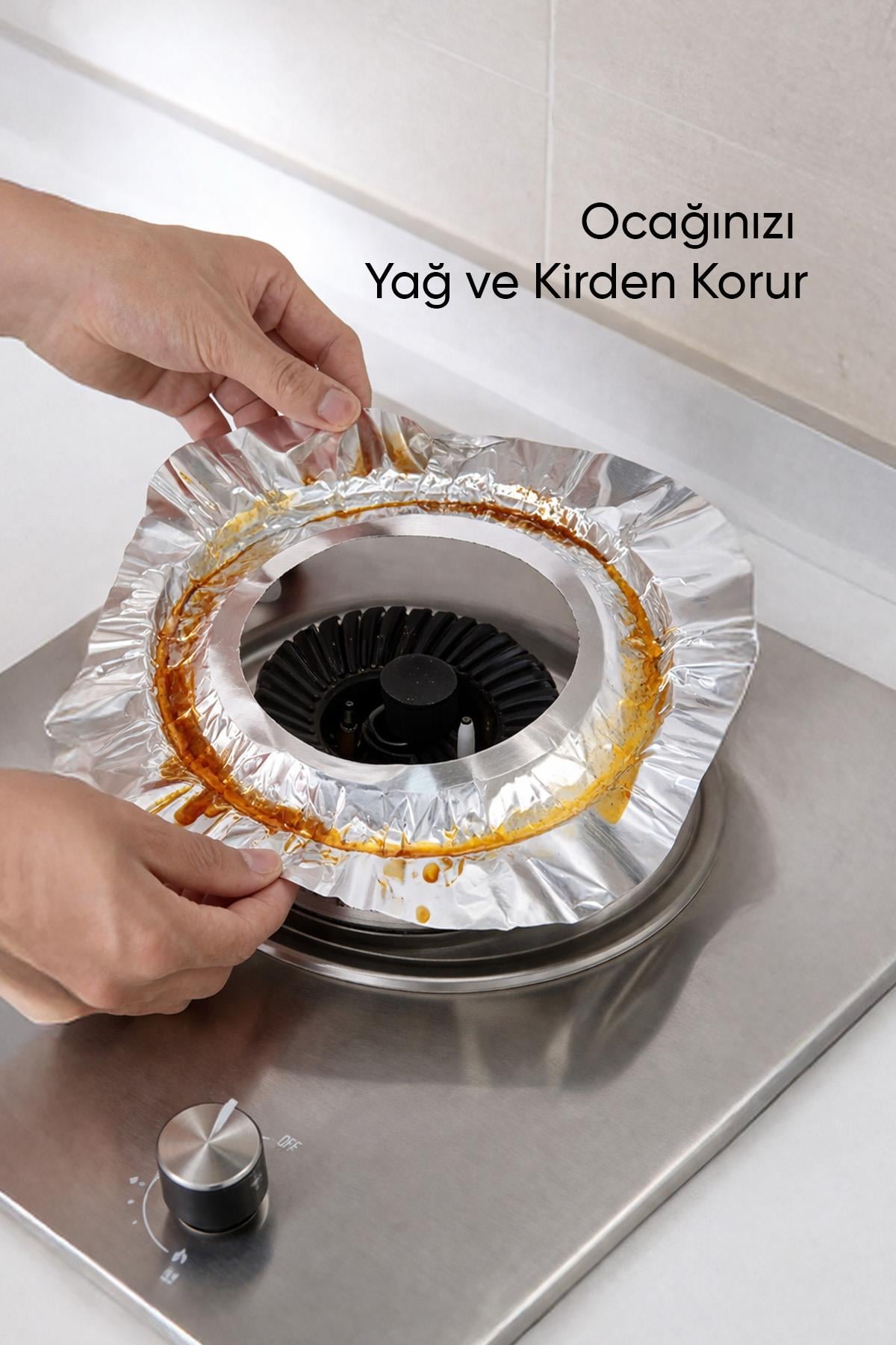 Isıya Dayanıklı Yeniden Kullanılabilir Ocak Üstü Koruyucu Folyo Leke Önleyici Izgara Koruyucu