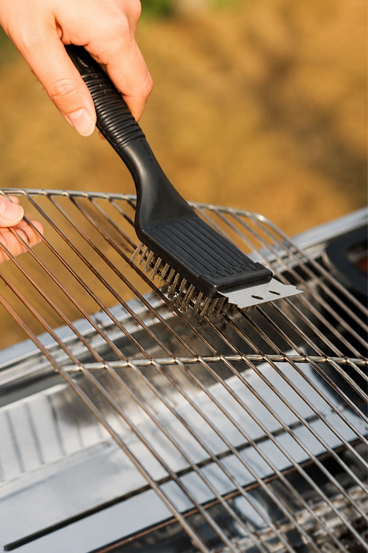 Izgara Temizleme Fırçası Tel Fırça Kazıyıcı Barbekü Mangal Temizlik Aparatı BBQ Izgara Teli 