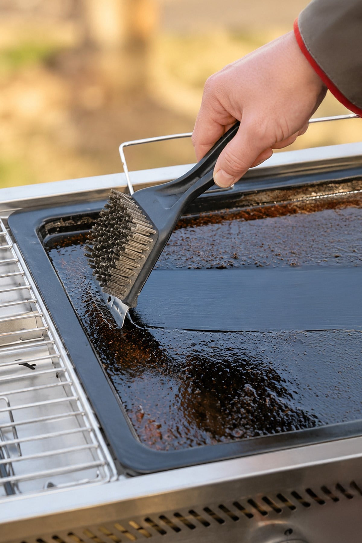 Izgara Temizleme Fırçası Tel Fırça Kazıyıcı Barbekü Mangal Temizlik Aparatı BBQ Izgara Teli 