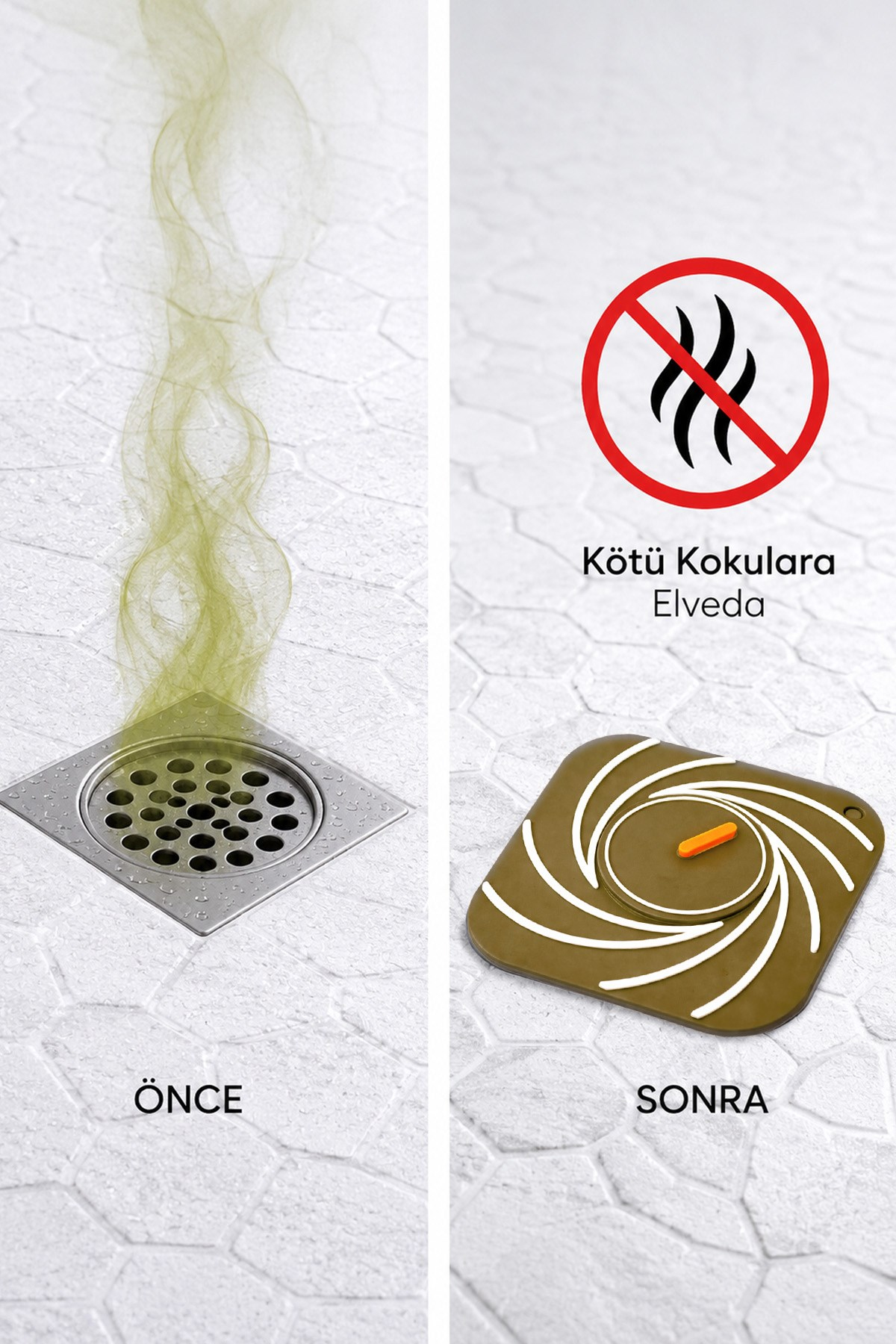 Kahverengi Silikon Gider Kapağı Delikli Koku Önleyici Lavabo Süzgeci Banyo Mutfak Matı 15x15