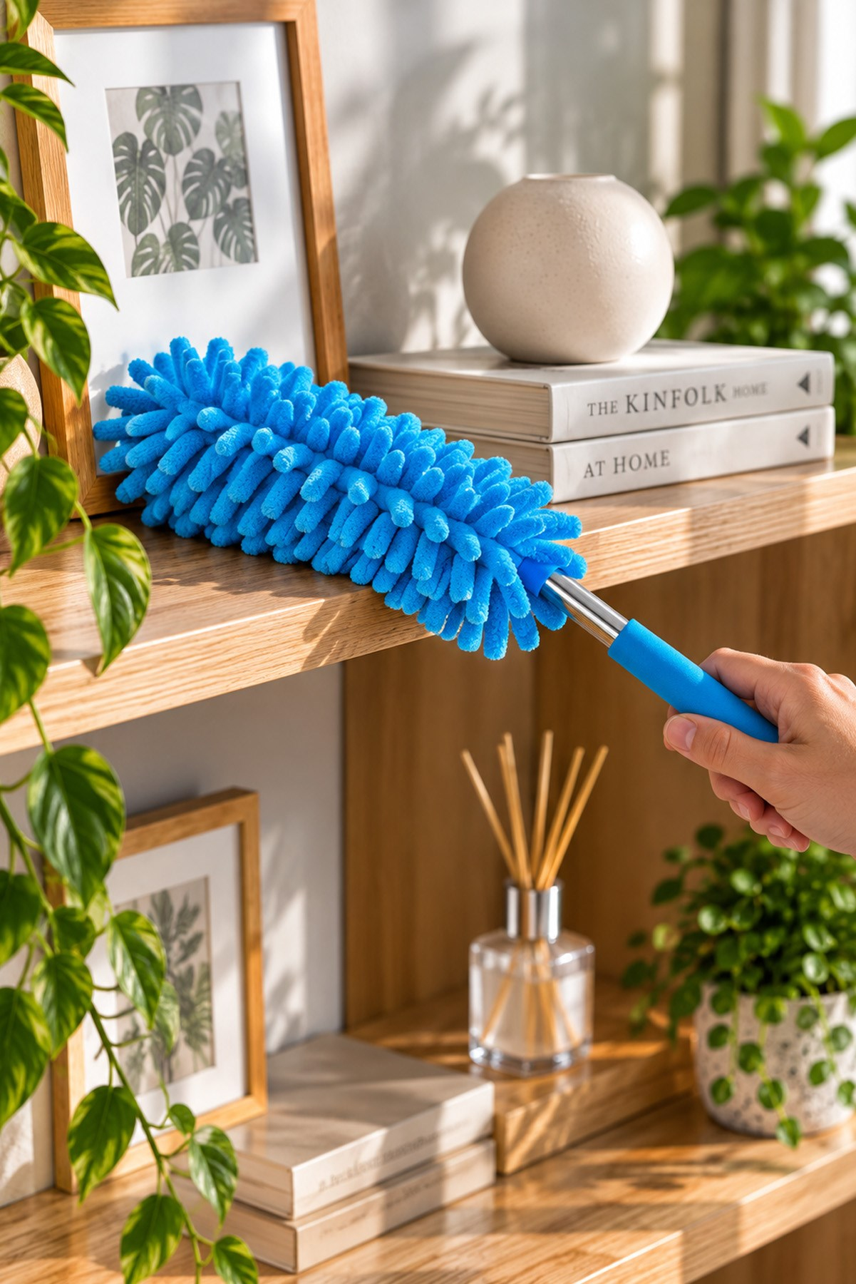 Karışık Renk Mikrofiber Makarna Mop Toz Alma Paspası Tüy Toplayıcı Çok Amaçlı Temizlik Mopu