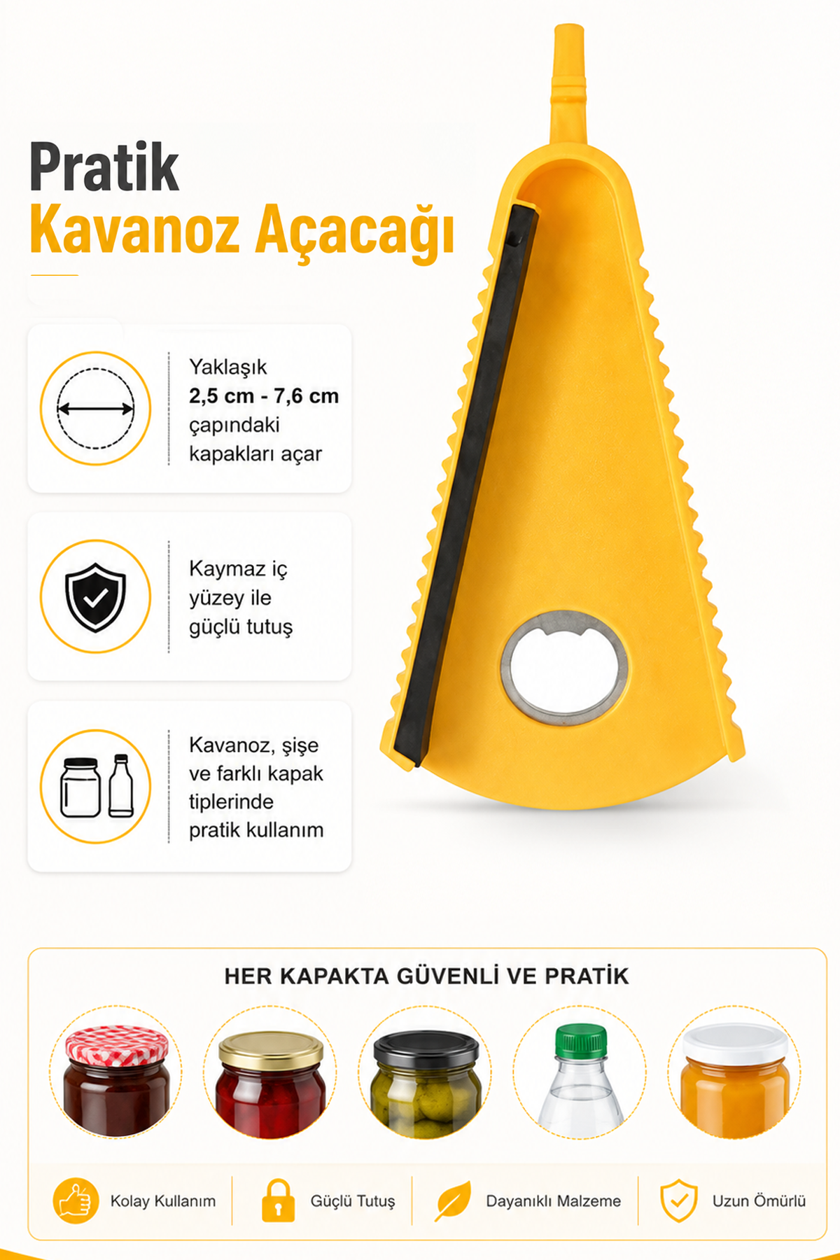 Kavanoz Açacak Şişe Kapağı Açacağı Kavanoz Kapak Açma Sıkma Konserve Açacağı