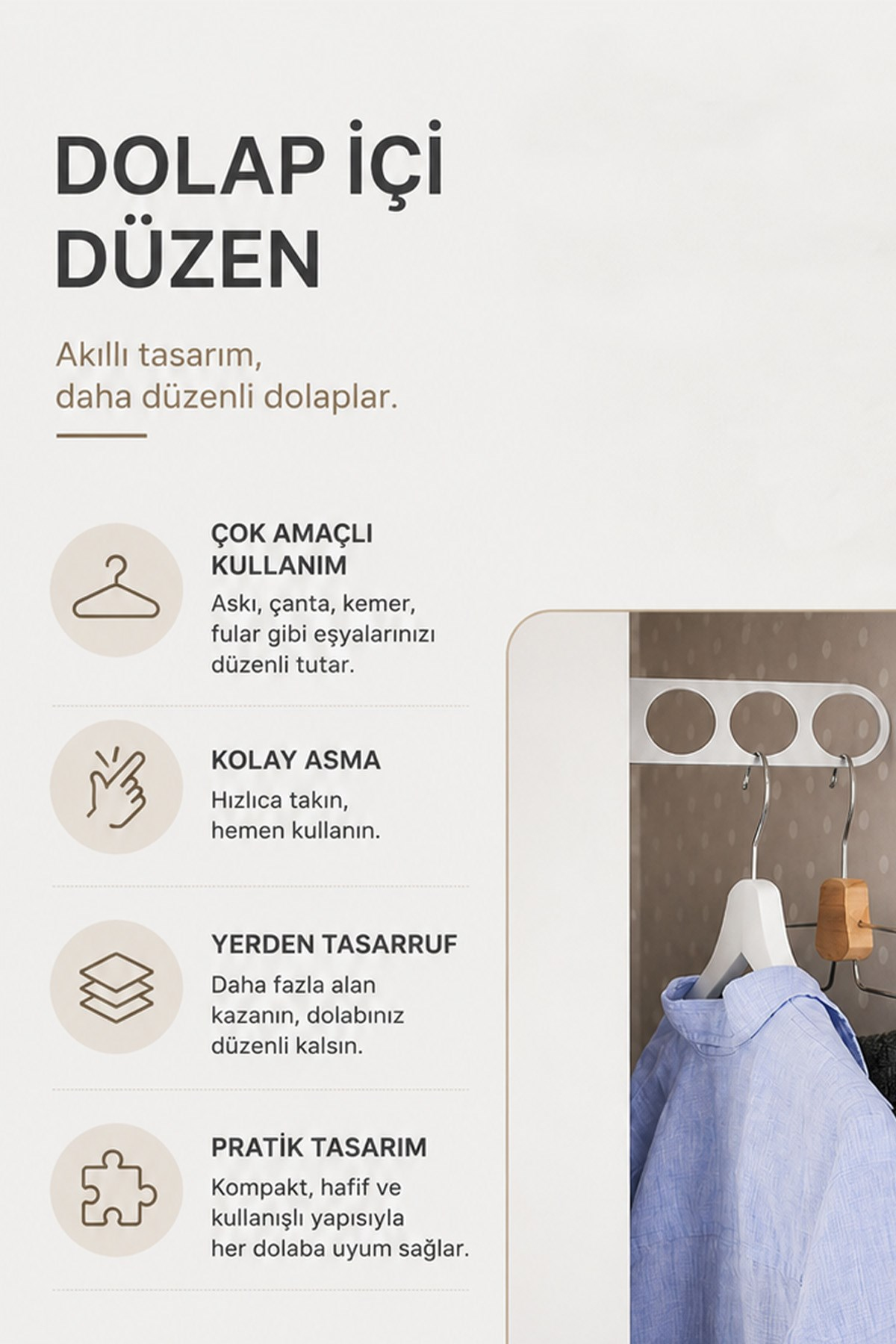Kıyafet Askısı Metal Metal Elbise Askısı Kıyafet Askılığı 3 Bölmeli Dayanıklı Kıyafet Askı 2 Adet
