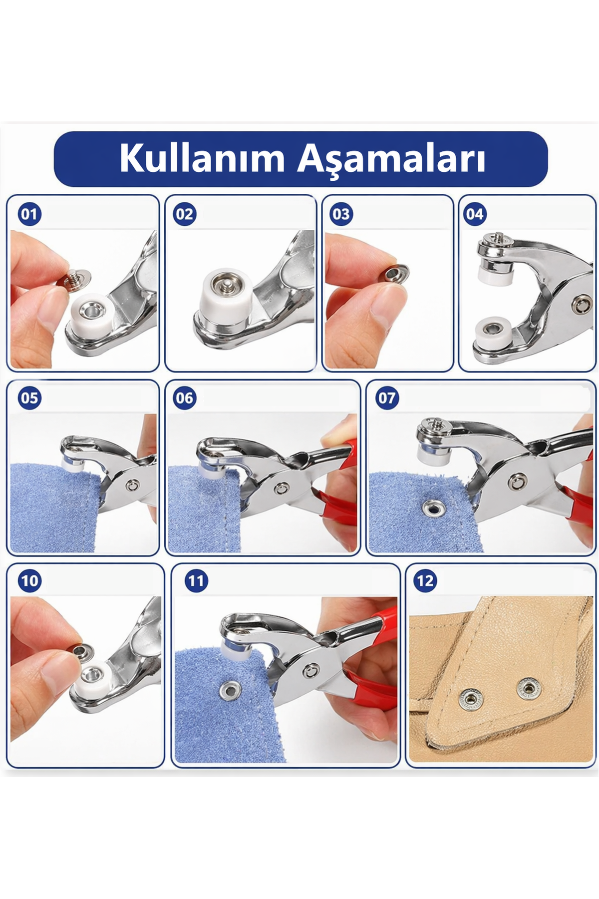 Metal Çıt Çıtlı Düğme Pensesi Ve Düğme Aparatları Gömlek, Elbise Kıyafet Düğme Aparatı