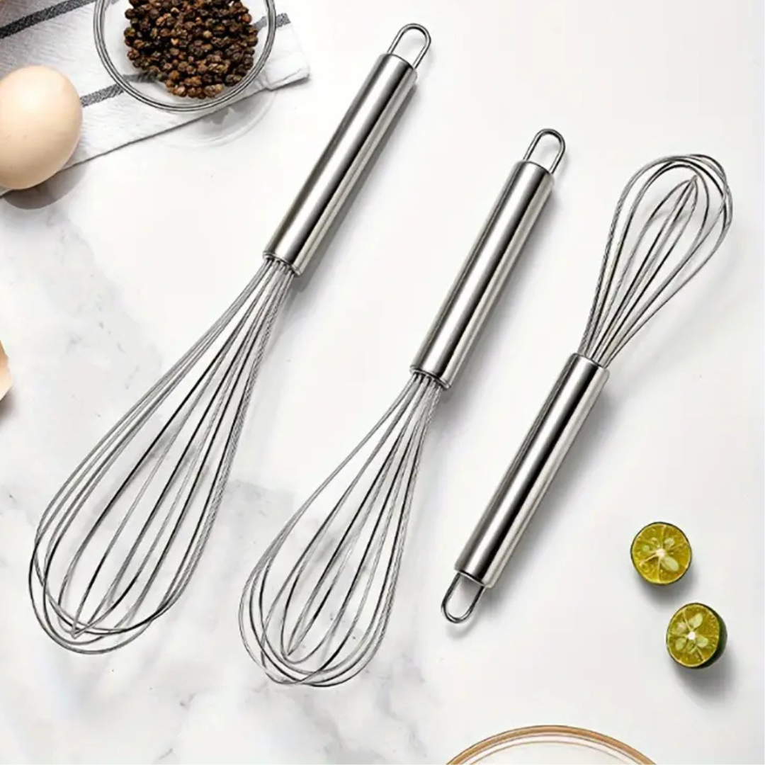 Metal Lux Çırpıcı 40 cm Paslanmaz Çelik Dayanıklı Mikser Kaşığı Ergonomik Saplı El Tipi Çırpma Aparatı Büyük Boy Mutfak Aleti Yüksek Isıya Dayanıklı Pratik Kullanımlı Çelik Çırpıcı
