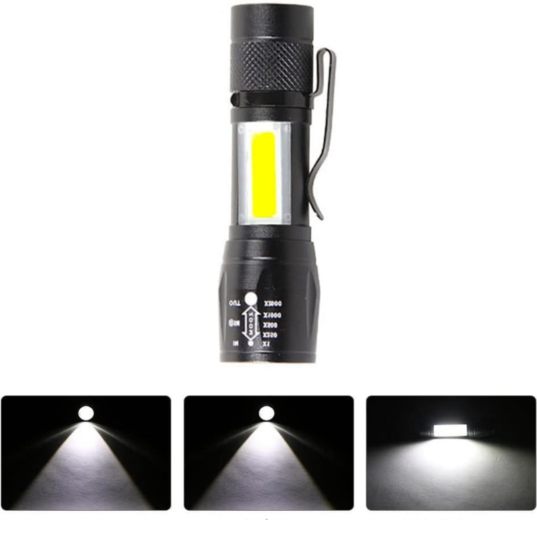Metal Saplı Mini El Feneri Güçlü Işık Veren Pil İle Çalışan Kompakt Taşınabilir El Tipi Aydınlatma Aracı Kamp Araç Ev ve Acil Durumlar İçin Dayanıklı Gövde Yapısına Sahip Ergonomik Tasarımlı Mini Fener