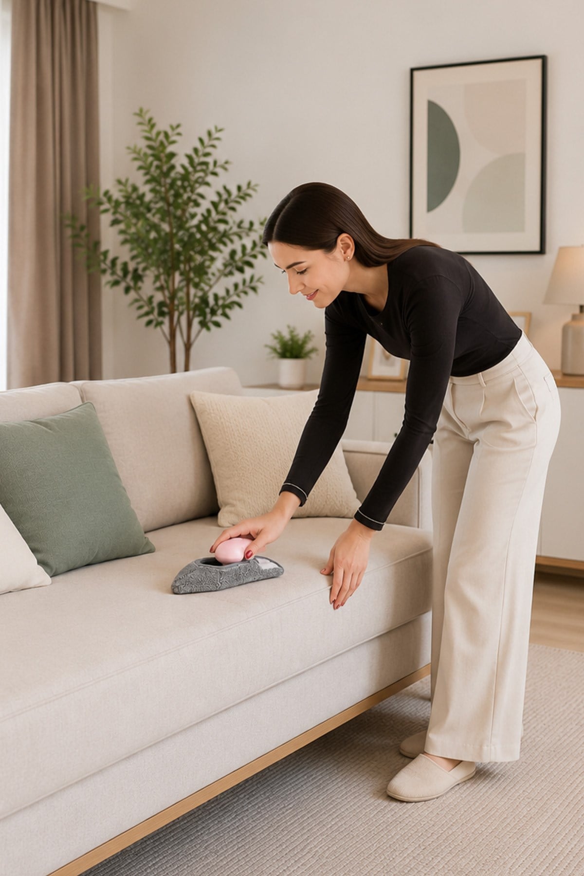 Mikrofiber Bezli El Mopu El Tipi Cam Silme Aparatı Çok Amaçlı Yüzey Temizleme Mopu
