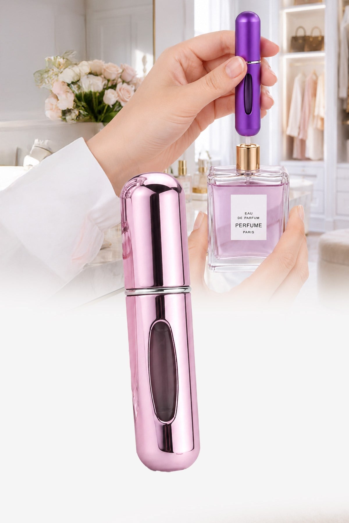 Mini Parfüm Şişesi 5 ml Doldurulabilir Seyahat Cep Parfüm Şişesi Taşınabilir Sprey Şişe