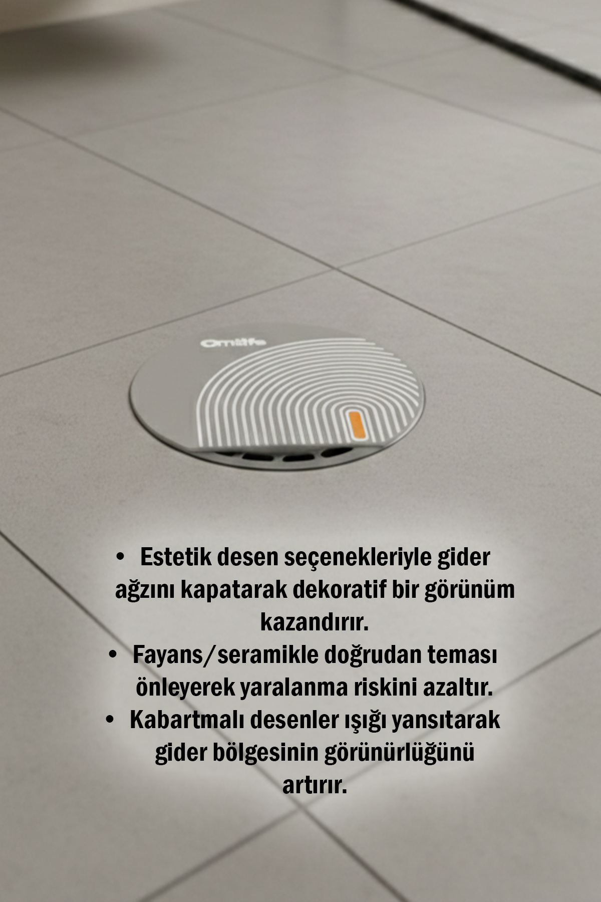 Oval Çizgili Silikon Kötü Koku Önleyici Gider Kapağı – Banyo, Mutfak, Balkon Lavabo Tıpası 14x15 cm