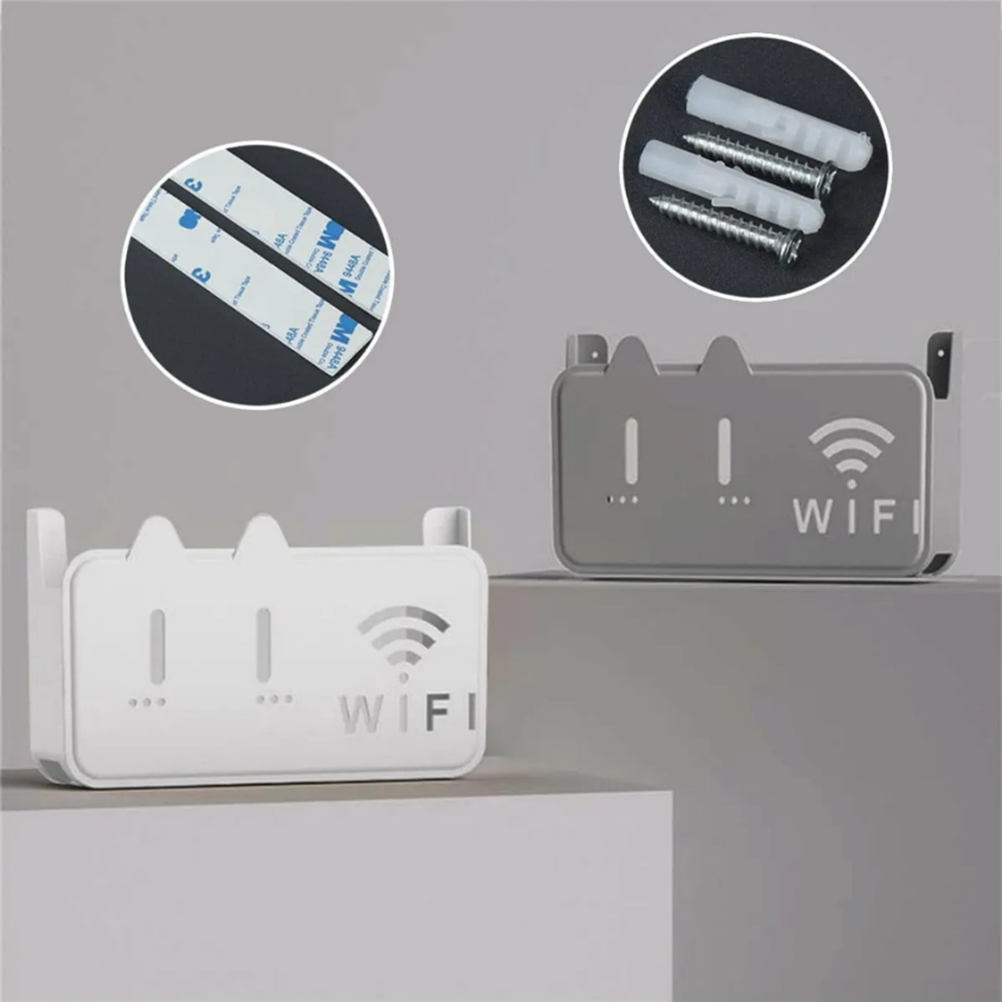 Pleksi Kedi Desenli Wifi Kutusu Duvar Asılabilir Sigorta Ve Modem Saklama Kutusu 25x15x6 Cm