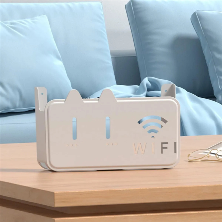 Pleksi Kedi Desenli Wifi Kutusu Duvar Asılabilir Sigorta Ve Modem Saklama Kutusu 25x15x6 Cm