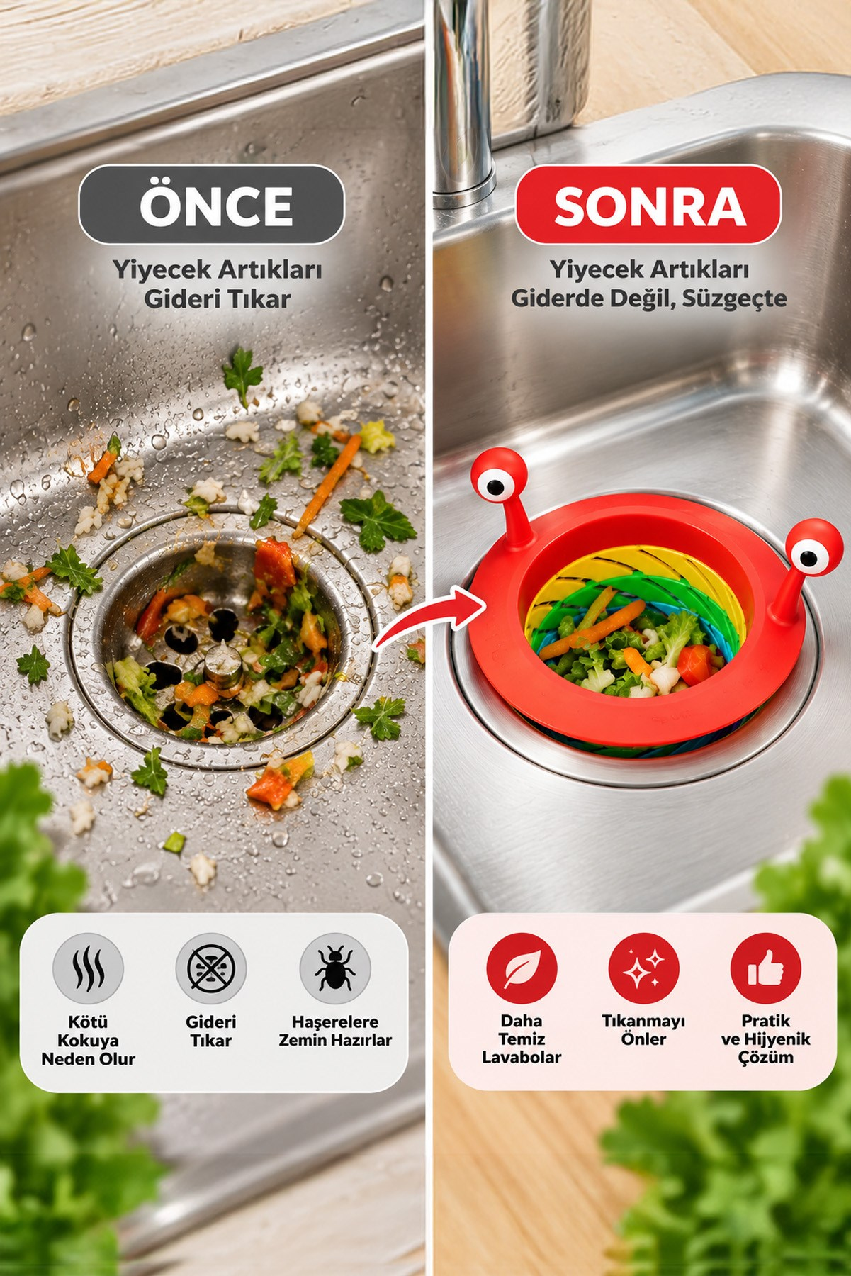 Renk 6 Kademeli Silikon Lavabo Süzgeci Gider Tıkacı Mutfak Banyo Lavabo Kapağı