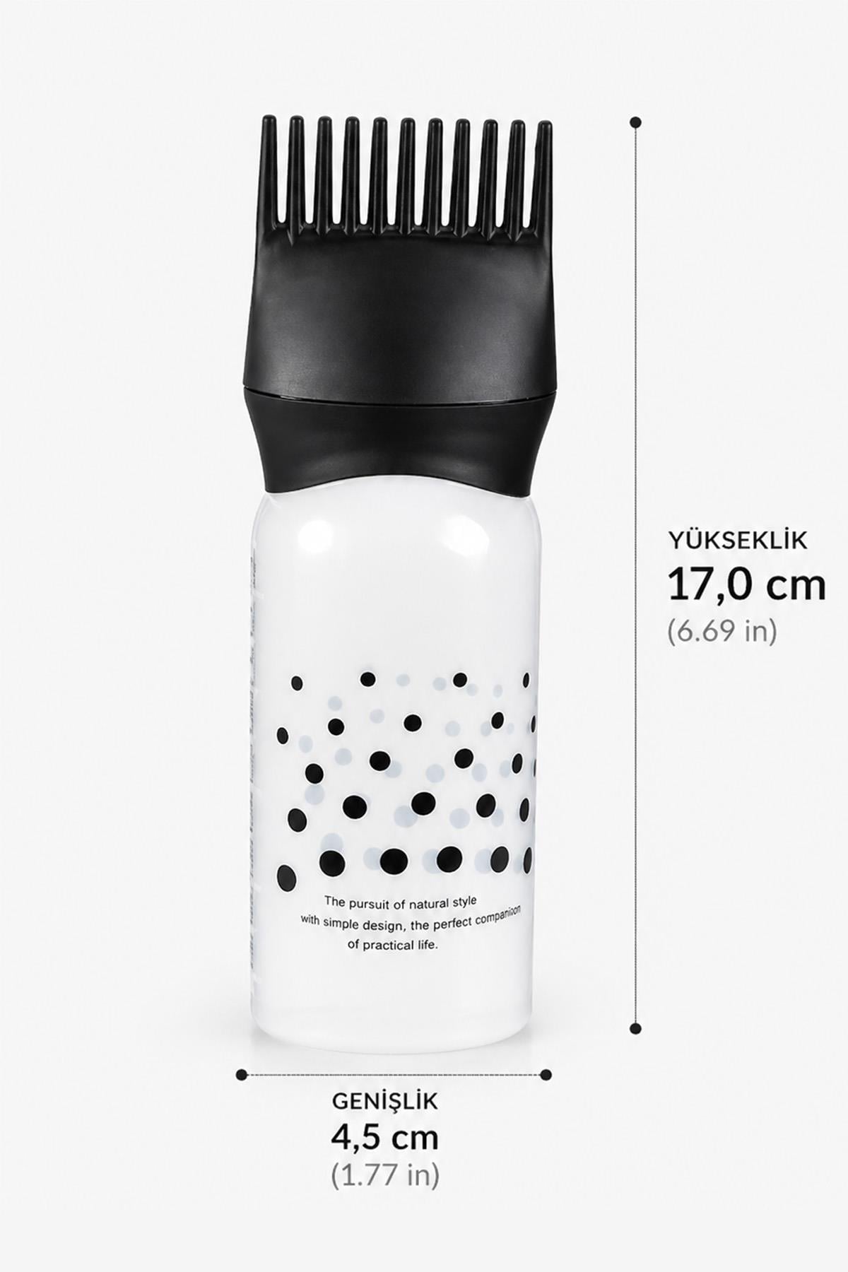 Saç Boyama Şişesi Tarak Uçlu Yağ Uygulama Şişesi Delikli Şişe Saç Bakım Aparatı Pratik