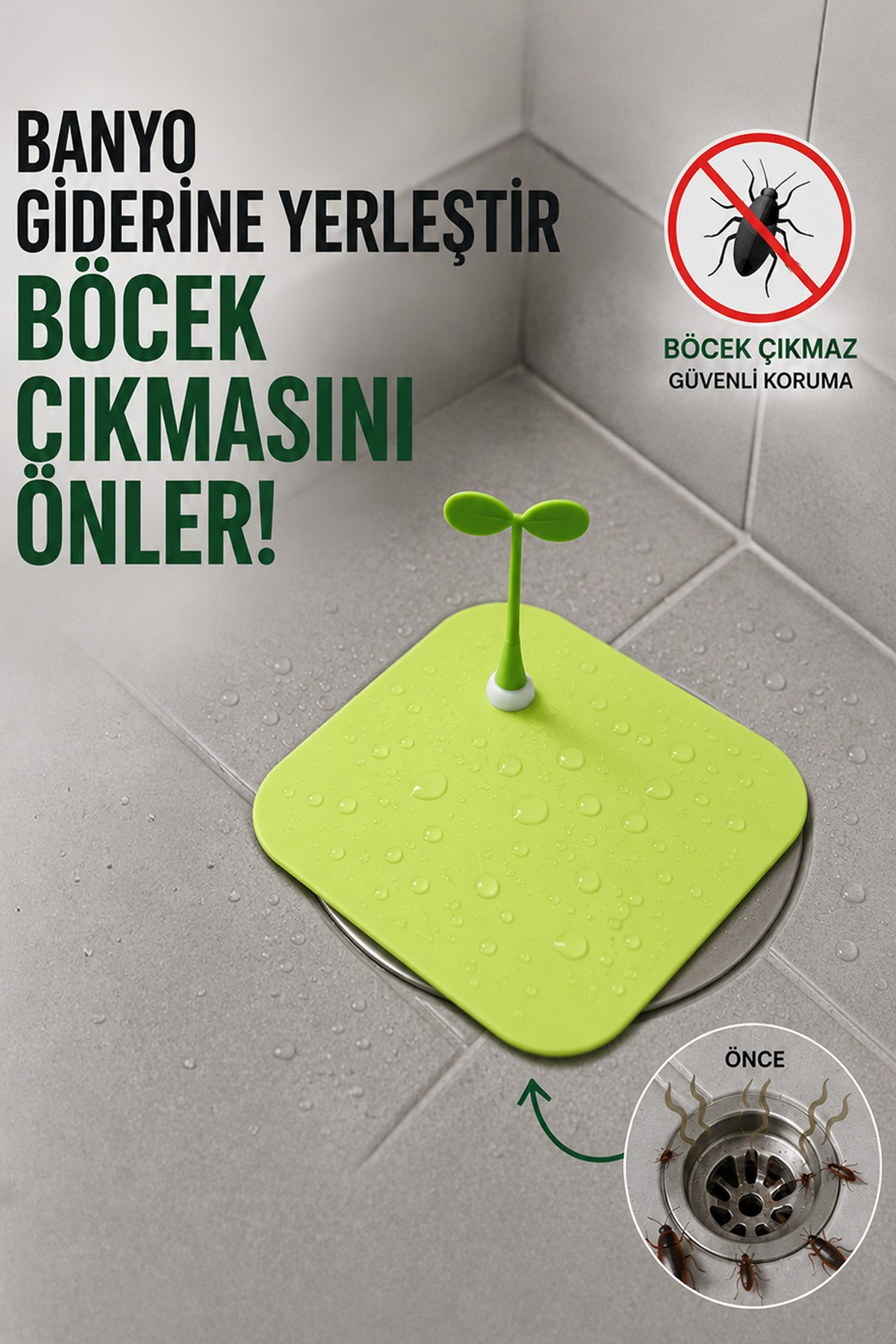 Sarı Dekoratif Lavabo Gider Kapatıcı Silikon Koku Önleyici Banyo Küvet Gider Tıkacı