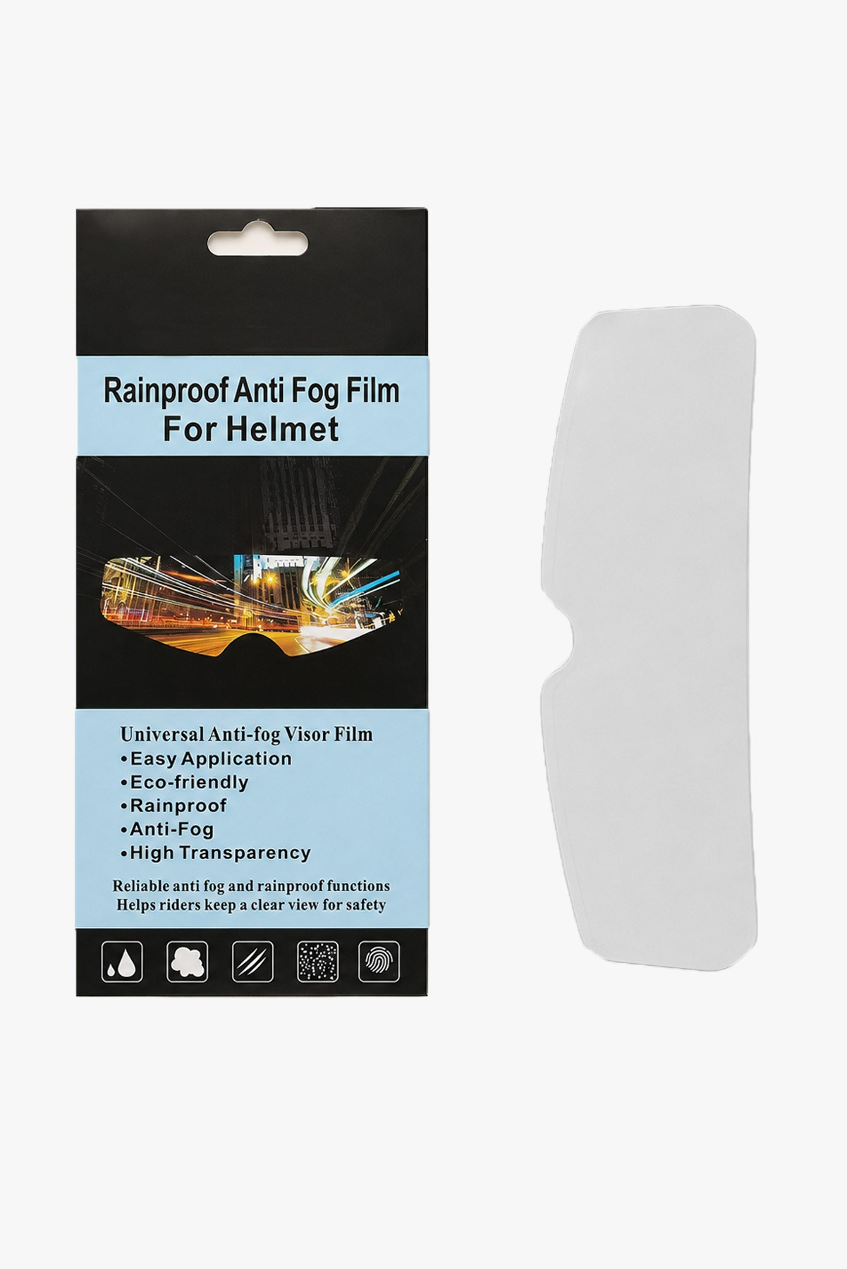 Şeffaf Motosiklet Kask Vizör Buğu Önleyici Film Yağmur Kaydırıcı Pinlock Tipi Koruyucu Lens
