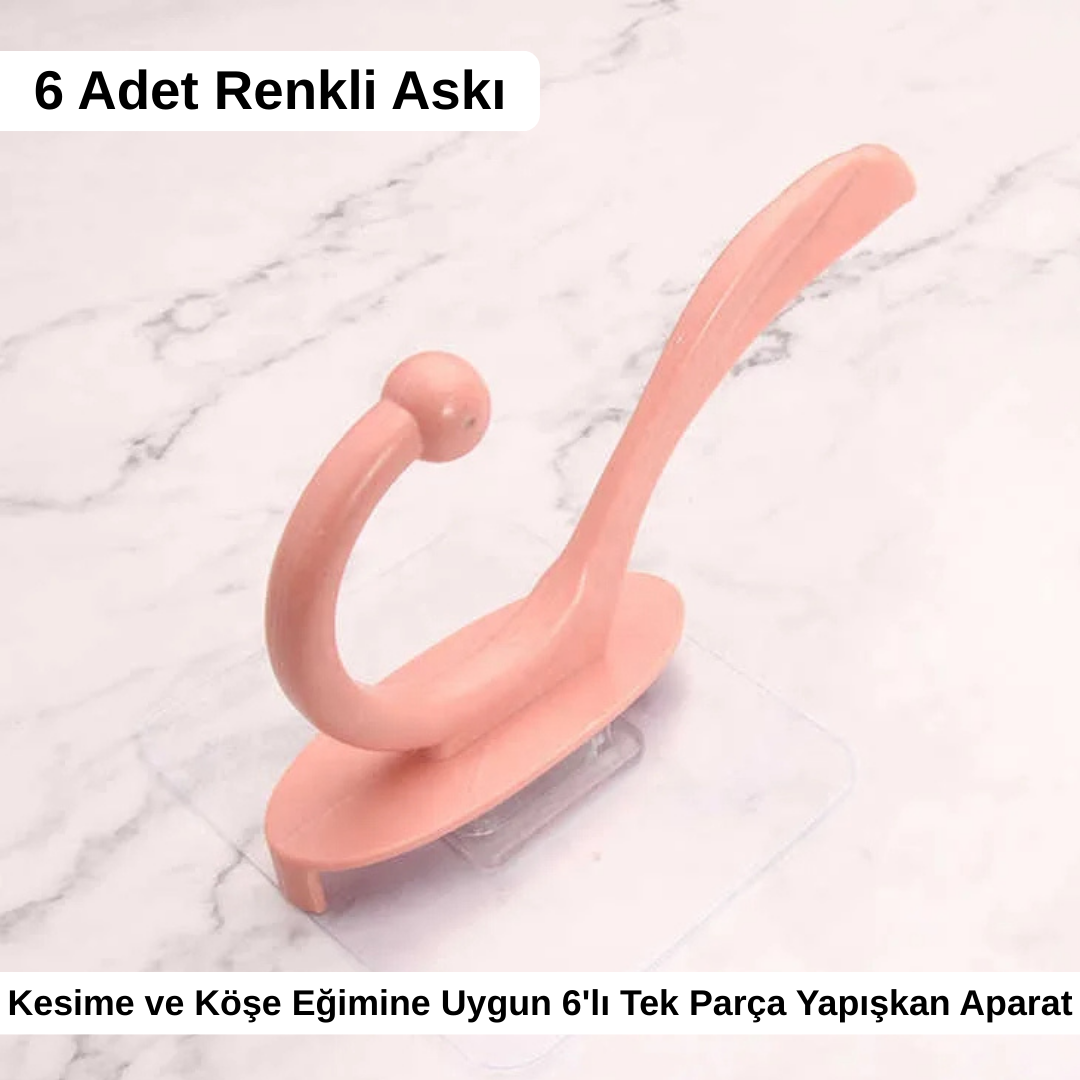 SEFFAF YAPISKANLI 6LI RENKLI ASKI
