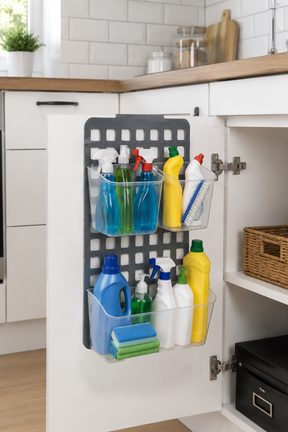 Seviye Ayarlanabilir Çok Amaçlı Düzenleyici Raf Mutfak Banyo Ofis Organizer Seti