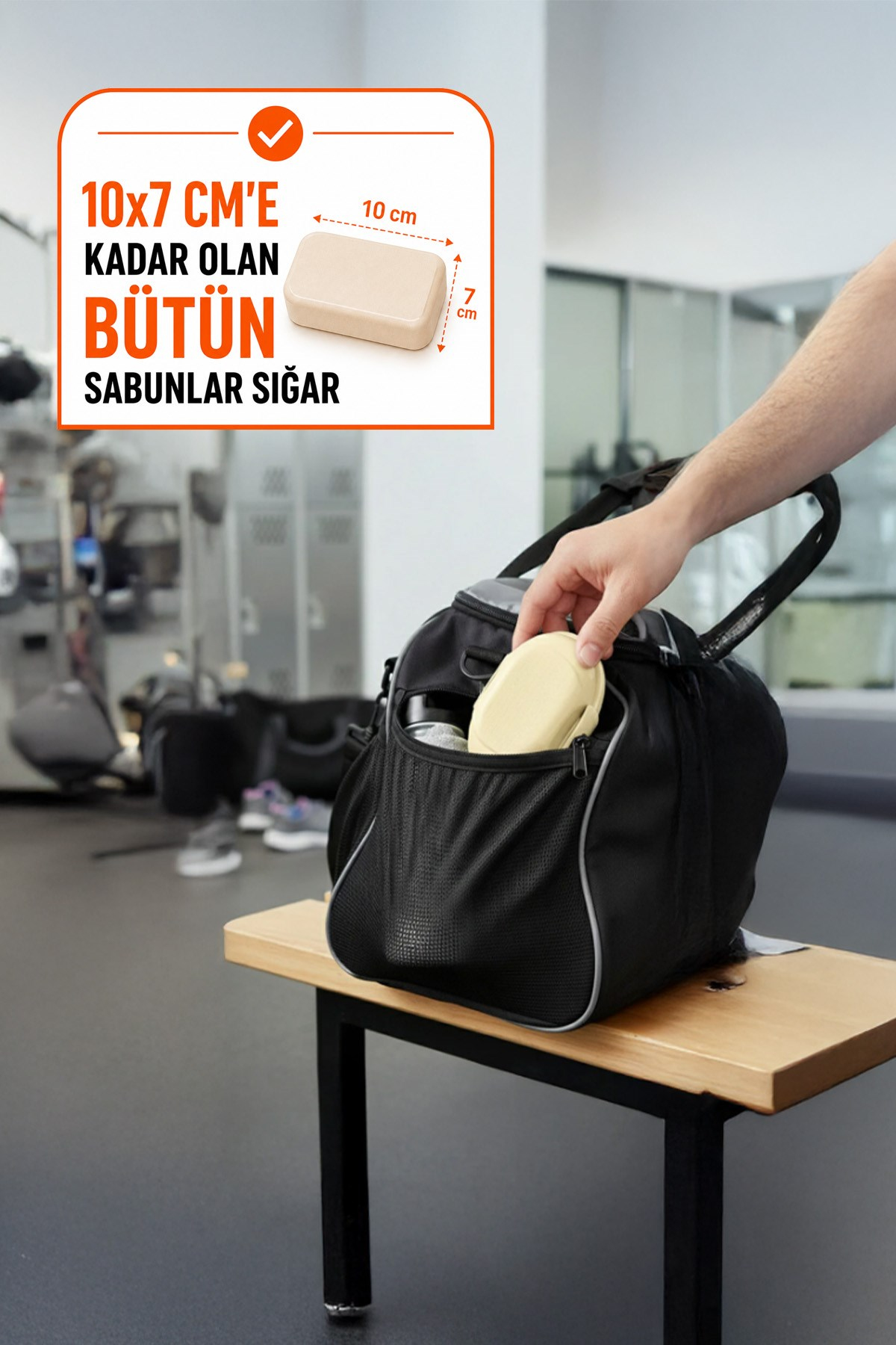 Seyahat Tipi Kapaklı Katı Sabunluk Taşınabilir Sabun Kutusu Pratik Saklama Kabı 12,5 cm