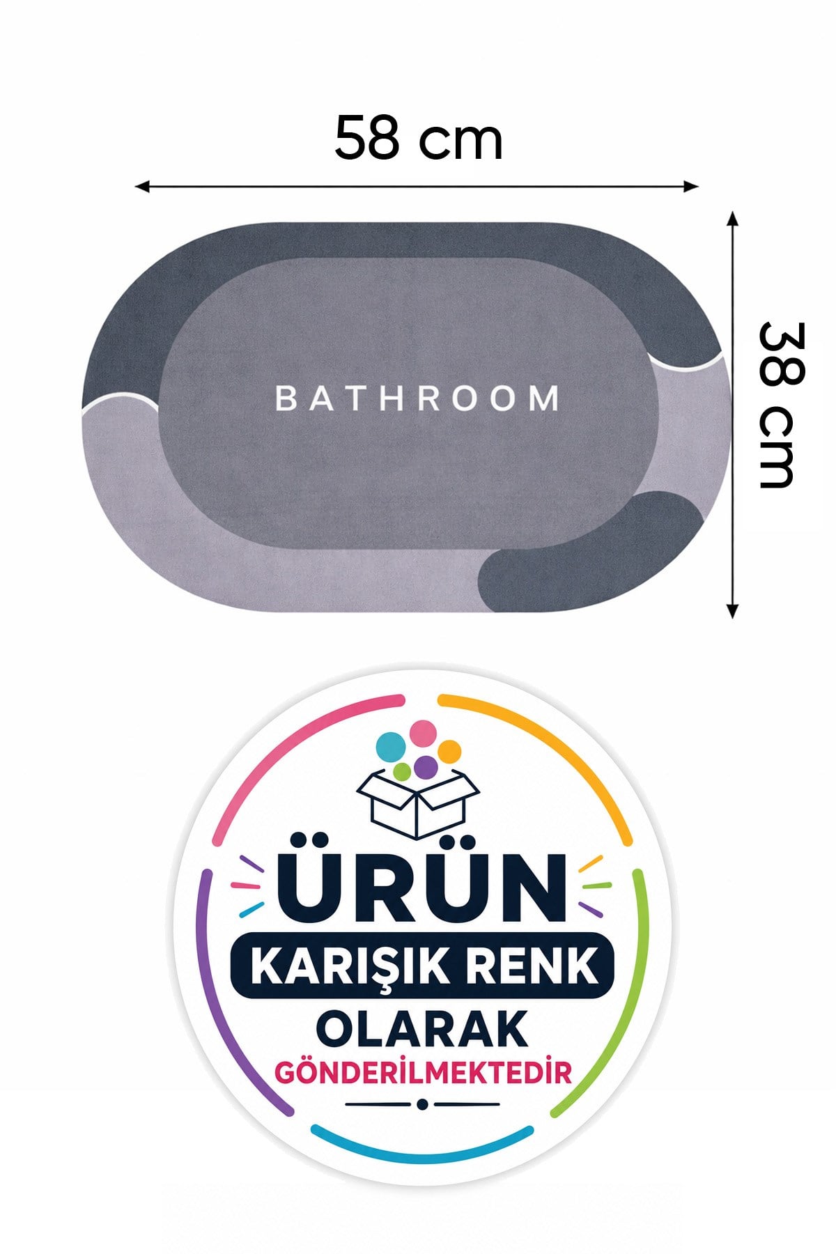 Sihirli Su Emici Banyo Paspası Kaydırmaz Tabanlı 35 Mm Kalınlık Abdest Ayak Kurulama Matı