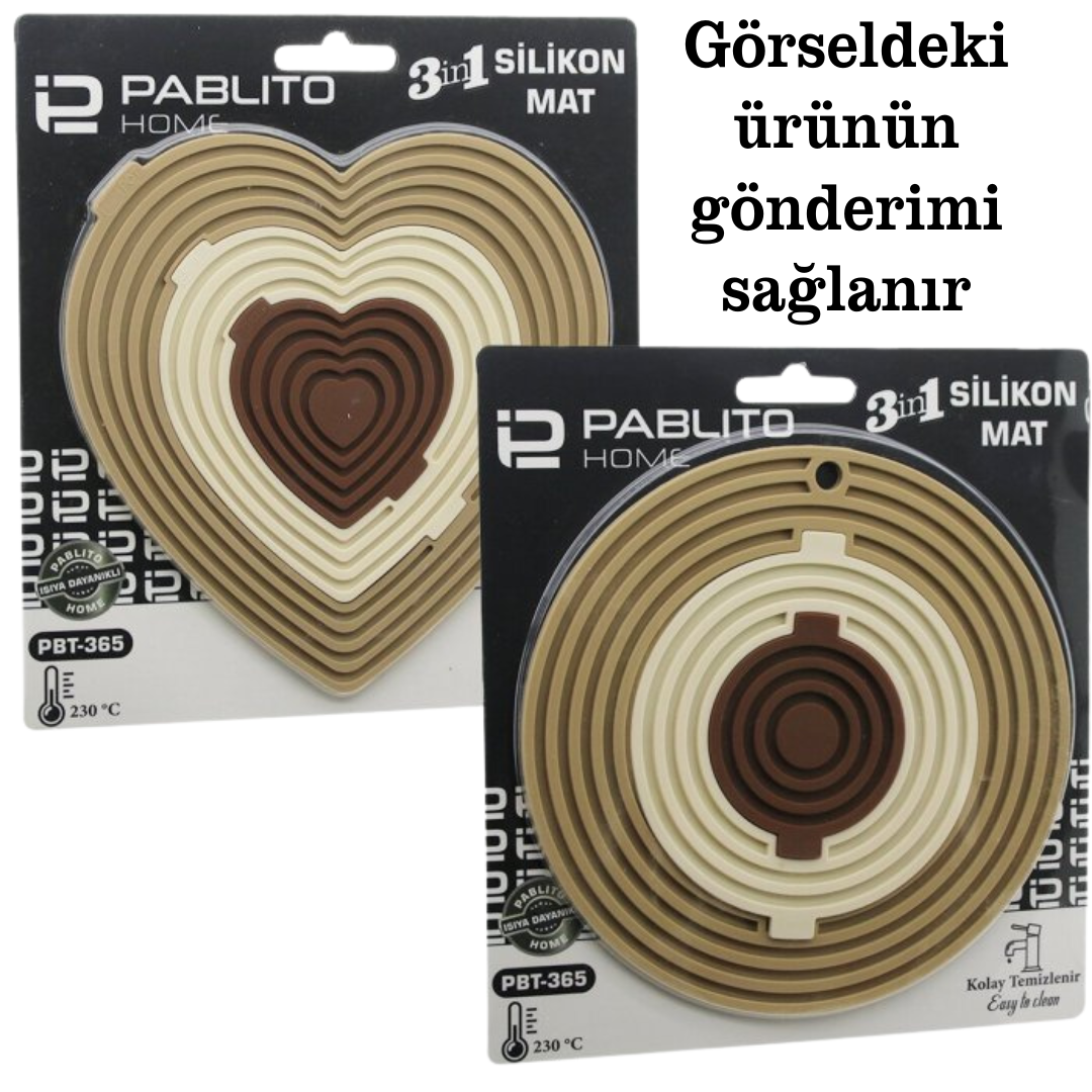 Silikon Nihale Kalp Şekilli Isıya Dayanıklı Tencere ve Tava Altlığı Kaymaz Yüzeyli Renkli Pratik Mutfak Aksesuarı Tezgâh Koruyucu Isı Yalıtımlı Çok Amaçlı Silikon Servis Altlığı