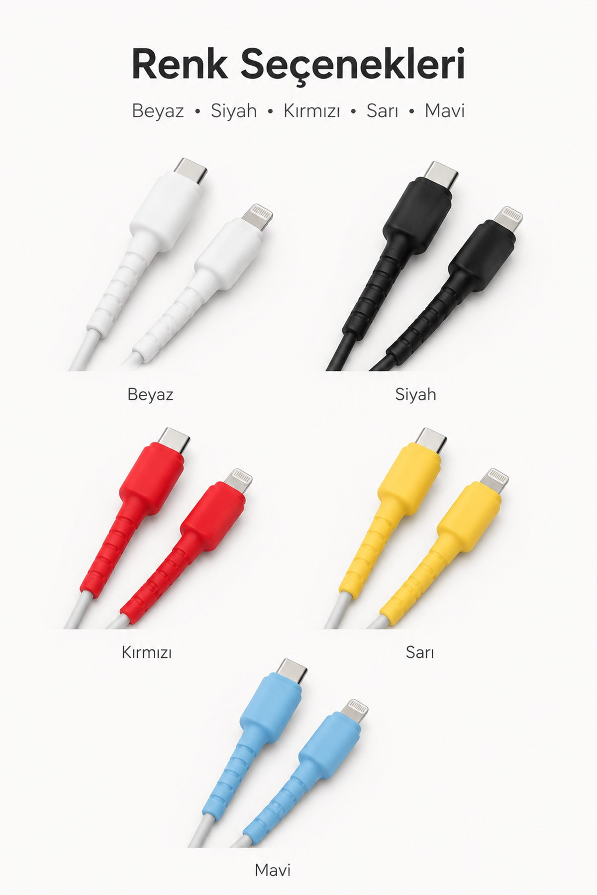Siyah Apple iPhone Kablo Ucu Koruyucu Silikon Lightning Şarj Kablosu Kırılma Önleyici Aparat
