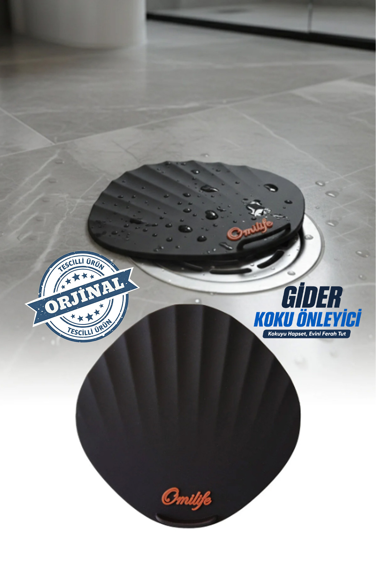 Siyah Deniz kabuğu Silikon Lavabo Gider Kapağı Koku Önleyici Gider Tıkacı Banyo Mutfak 15 cm