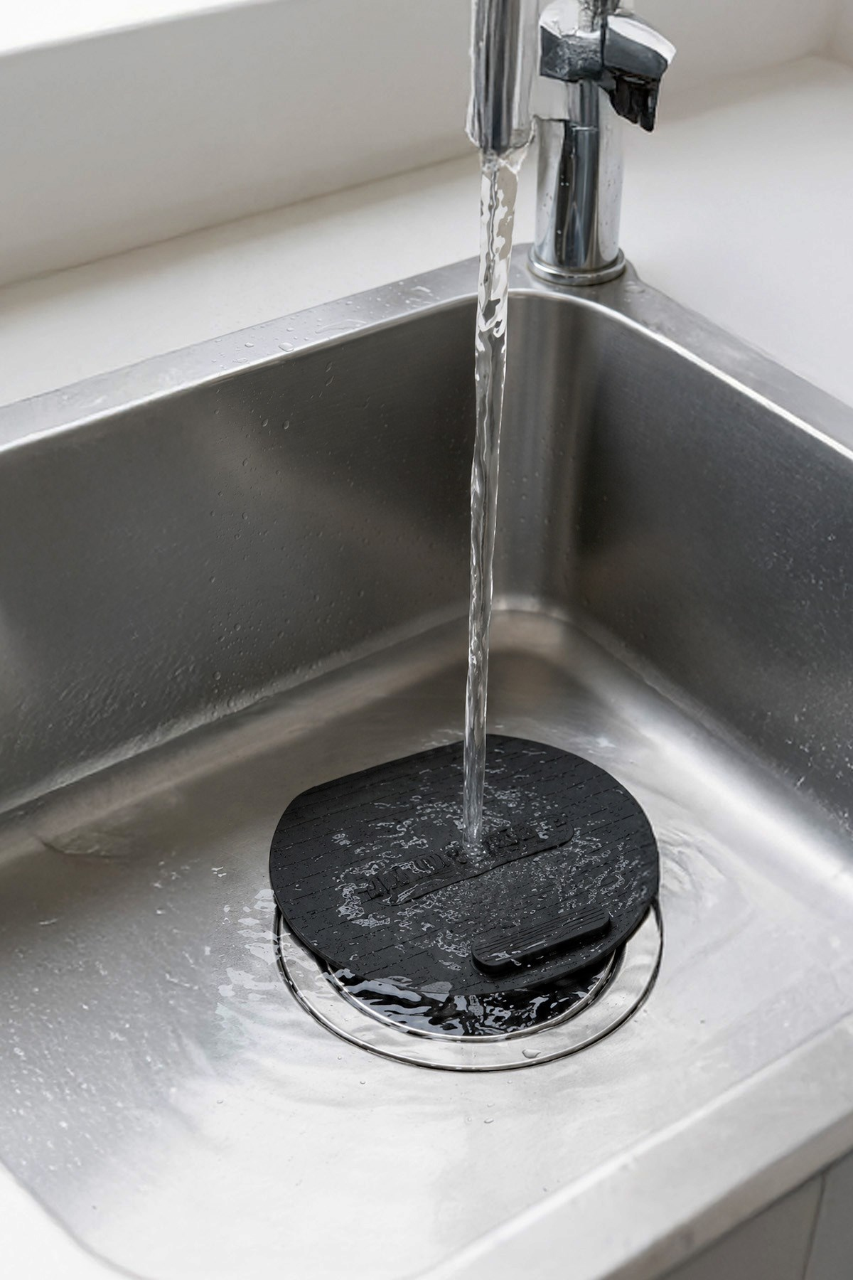 Siyah Kare ve Siyah Evye  Silikon Gider Kapağı 2'li Set  Koku Önleyici Banyo Mutfak Gider Tıkacı