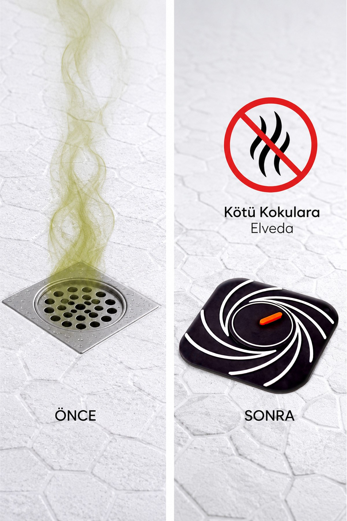Siyah Silikon Gider Kapağı Delikli Koku Önleyici Lavabo Süzgeci Banyo Mutfak Gider Matı 15x15