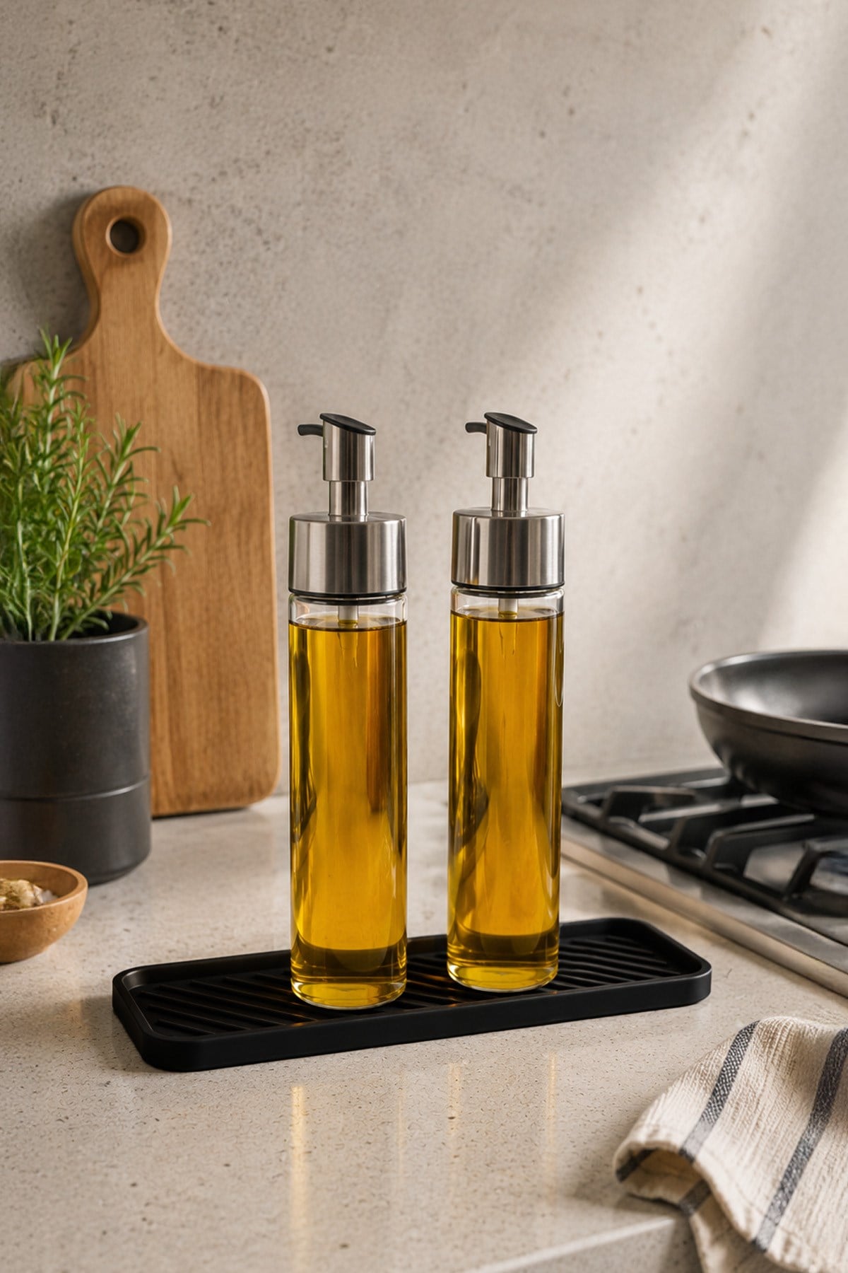 Siyah Silikon Yağdanlık Yağlık Standı Altlık Çok Amaçlı Organizer Sabunluk Altlığı 23x10 Cm