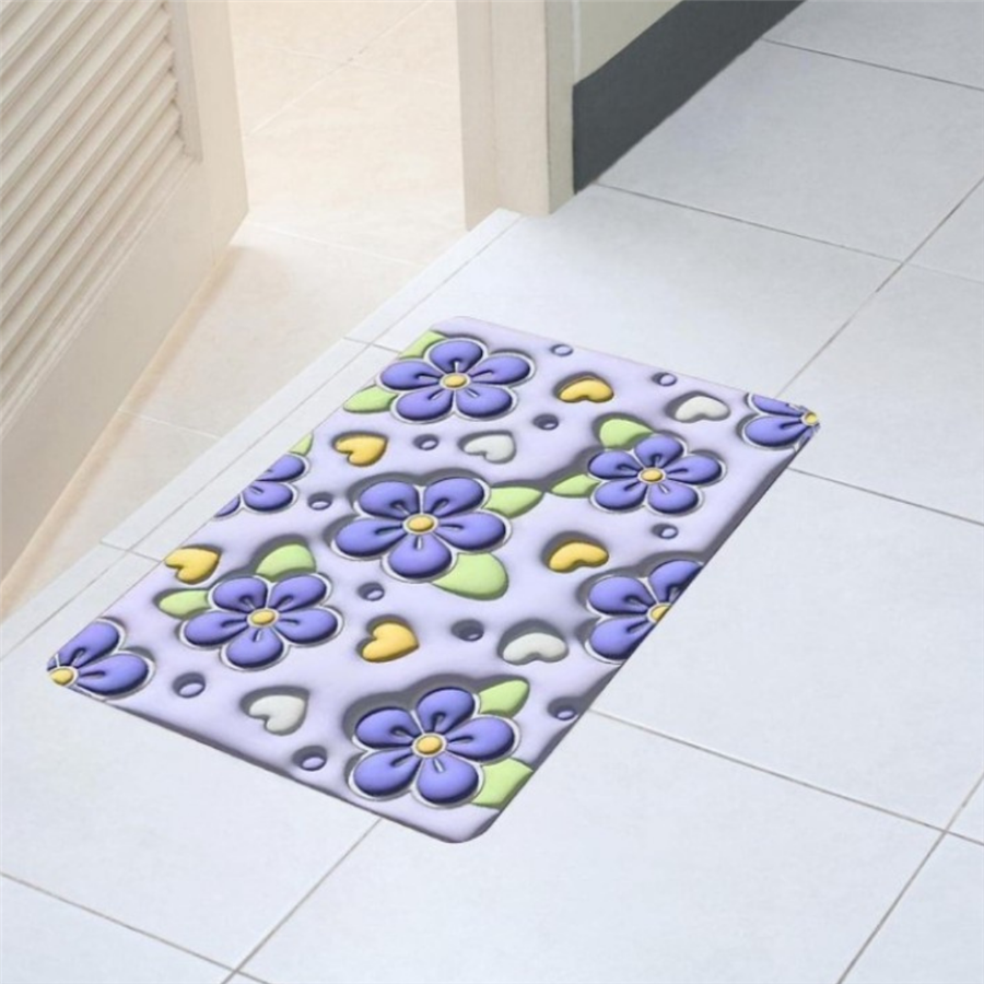 Su Emici Paspas Şık Tasarım Abdest Paspası Kaymaz Taban Banyo Paspası