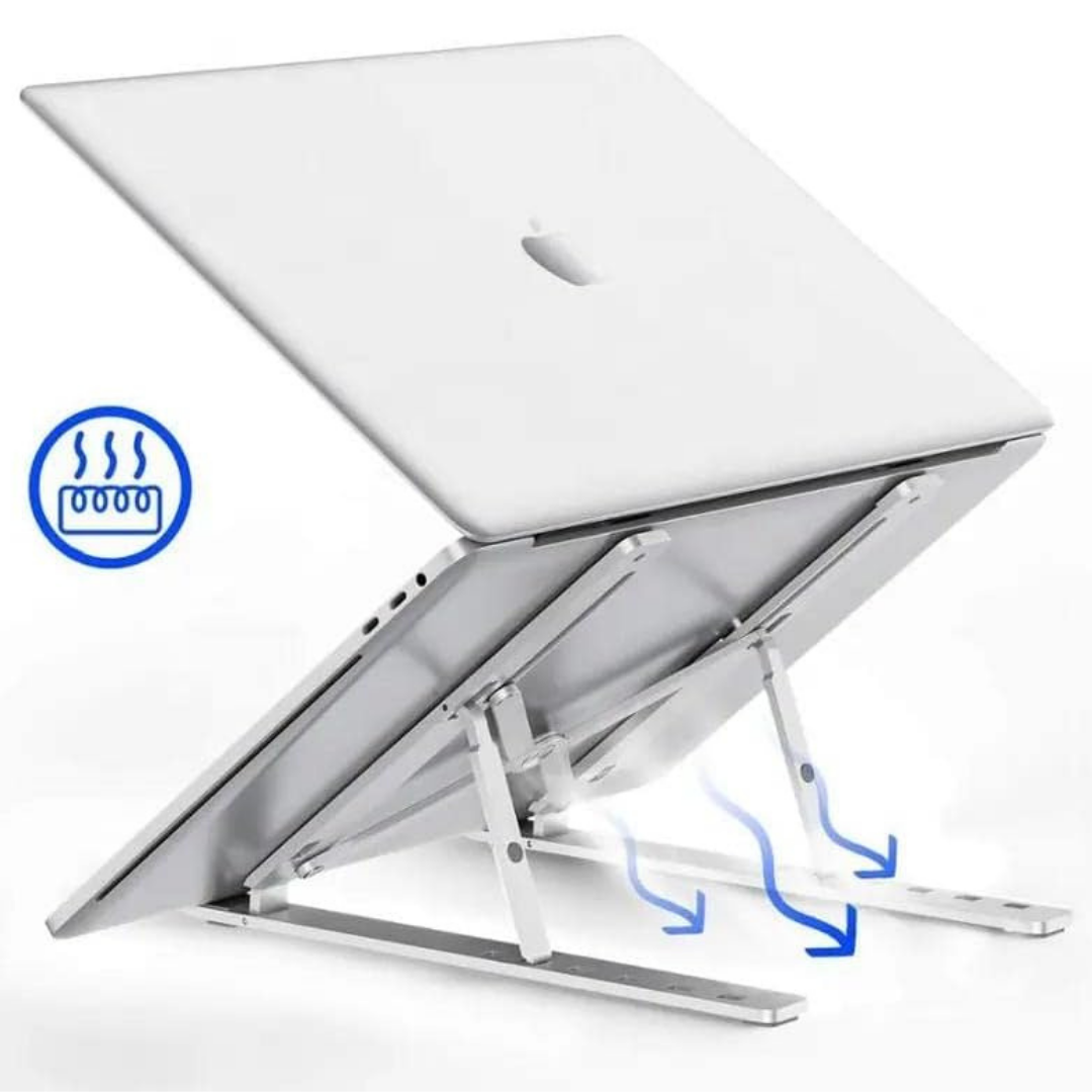Teleskopik Laptop Standı Ayarlanabilir Yükseklikli Metal Gövdeli Taşınabilir Ergonomik Cihaz Standı