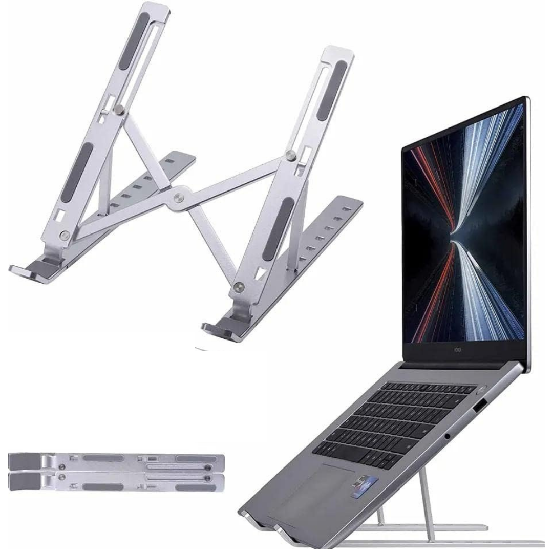 Teleskopik Laptop Standı Ayarlanabilir Yükseklikli Metal Gövdeli Taşınabilir Ergonomik Cihaz Standı